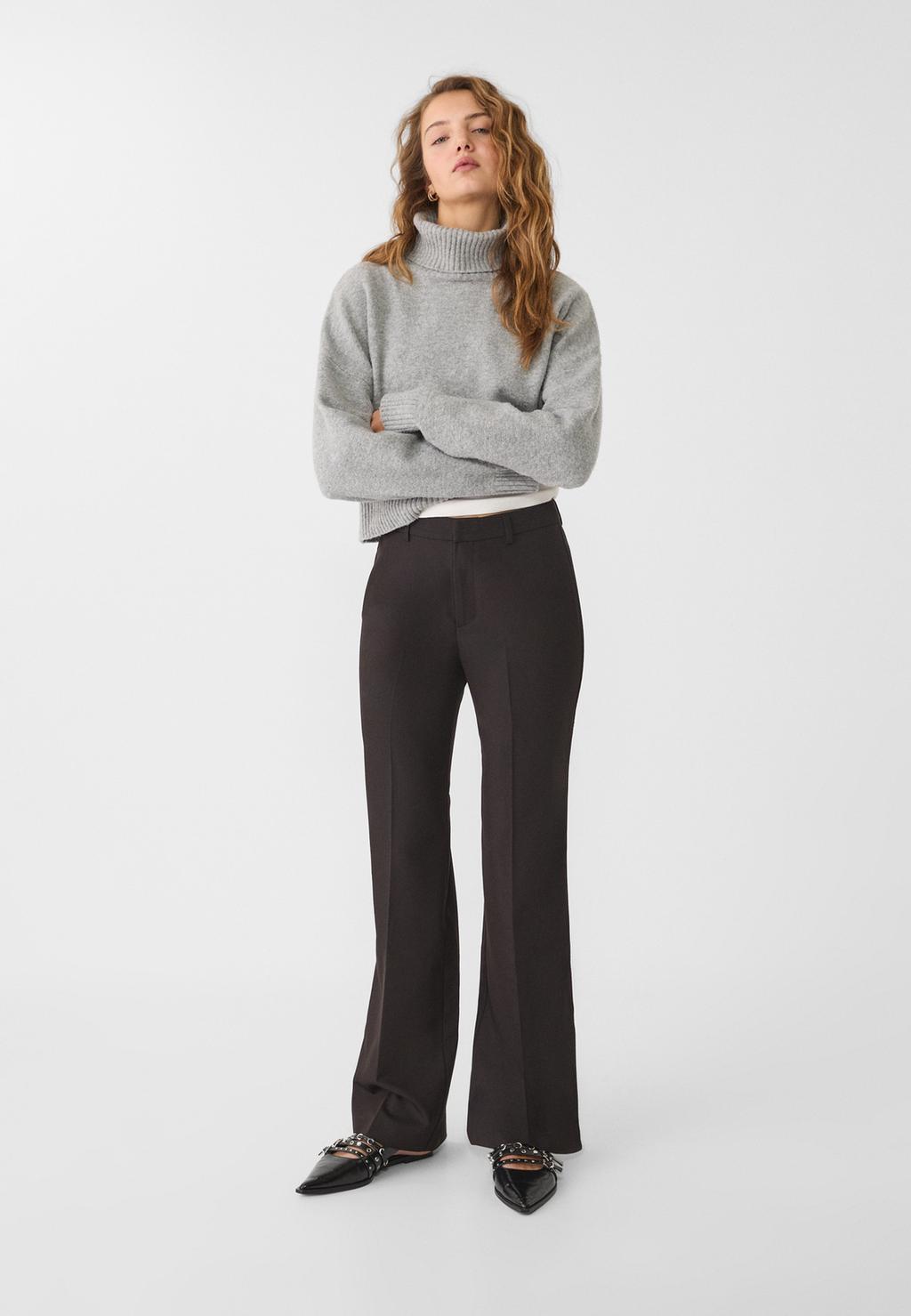 Smart straight-leg trousers