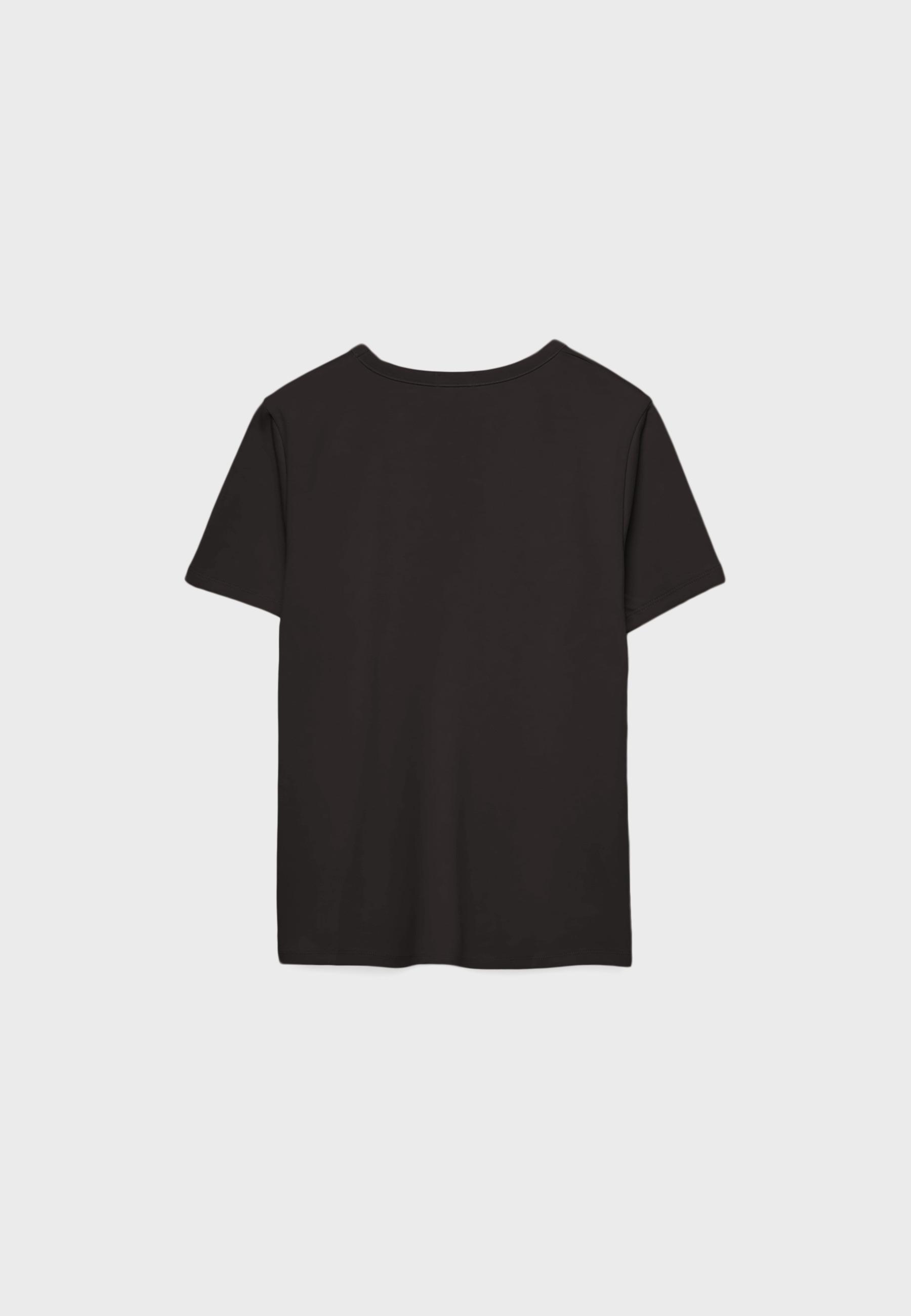 Basic regular fit soft-touch T-shirt — Brown