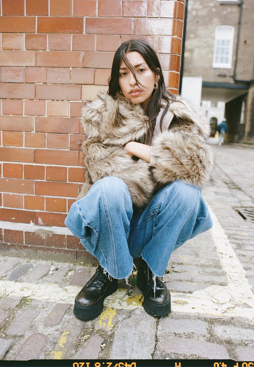 Cazadora efecto pelo