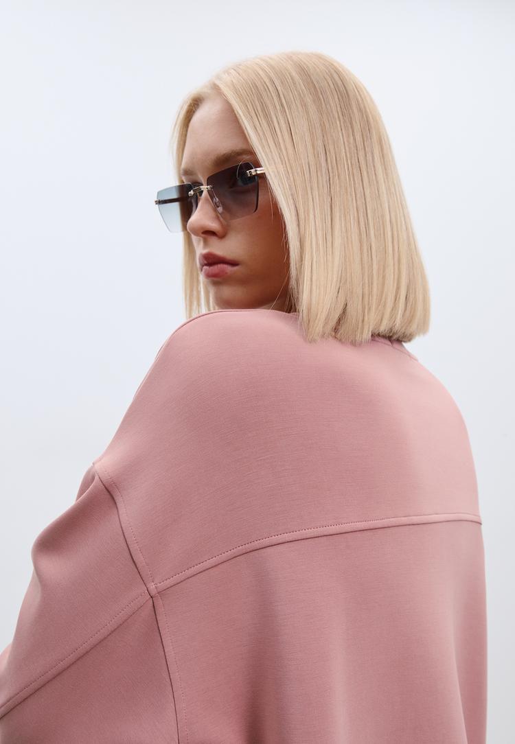 yumusak dokulu basic sweatshirt