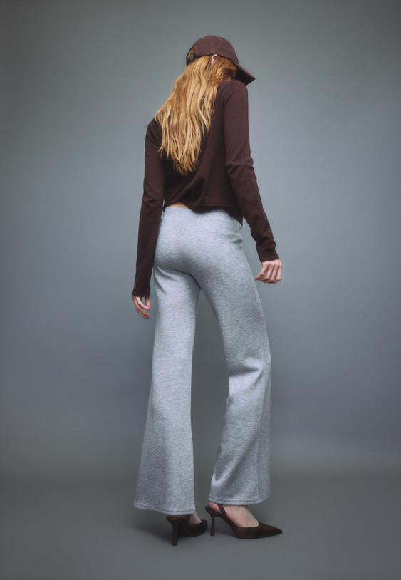 pantalon flare nervio tacto suave