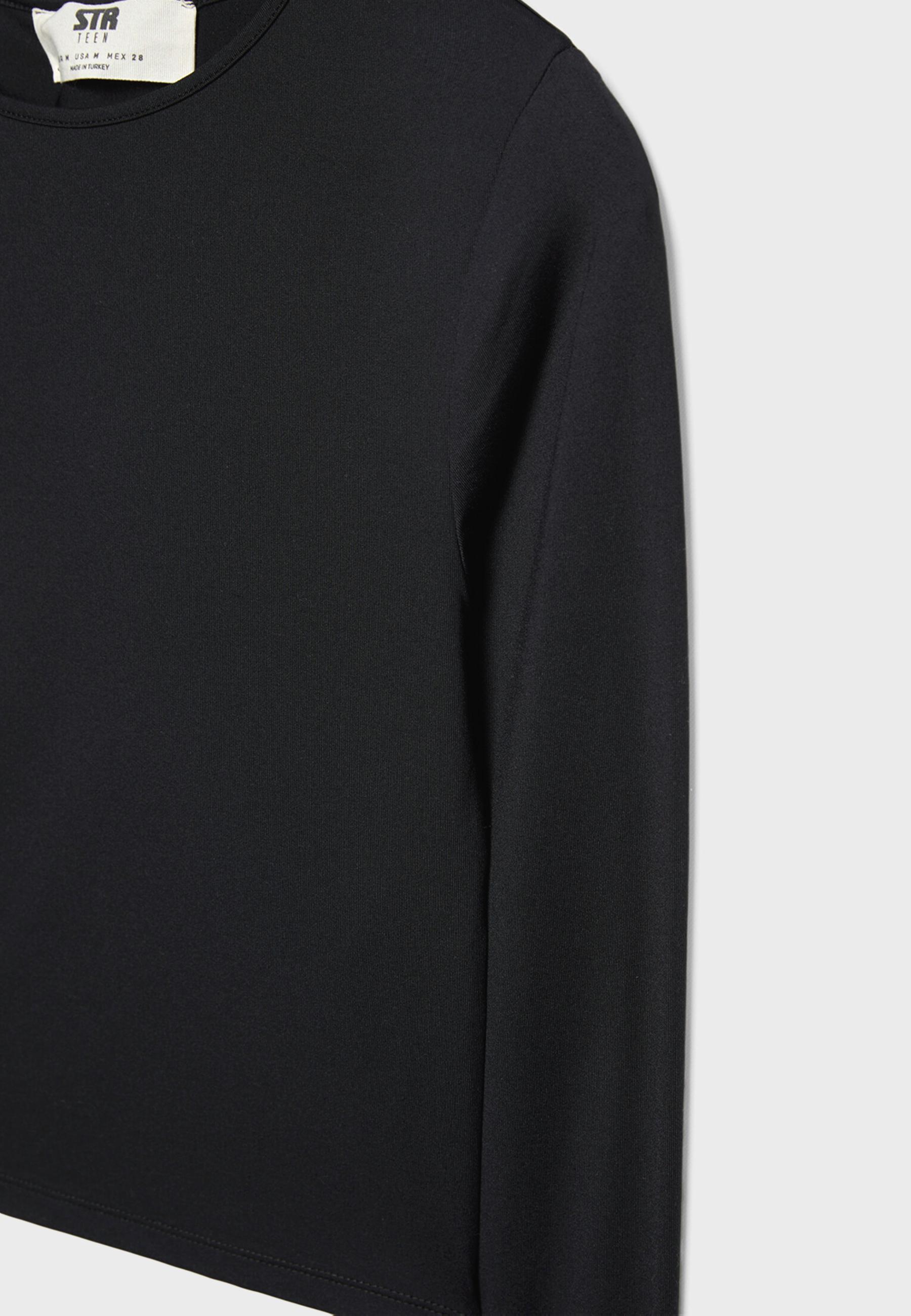 Long sleeve polyamide T-shirt — Black