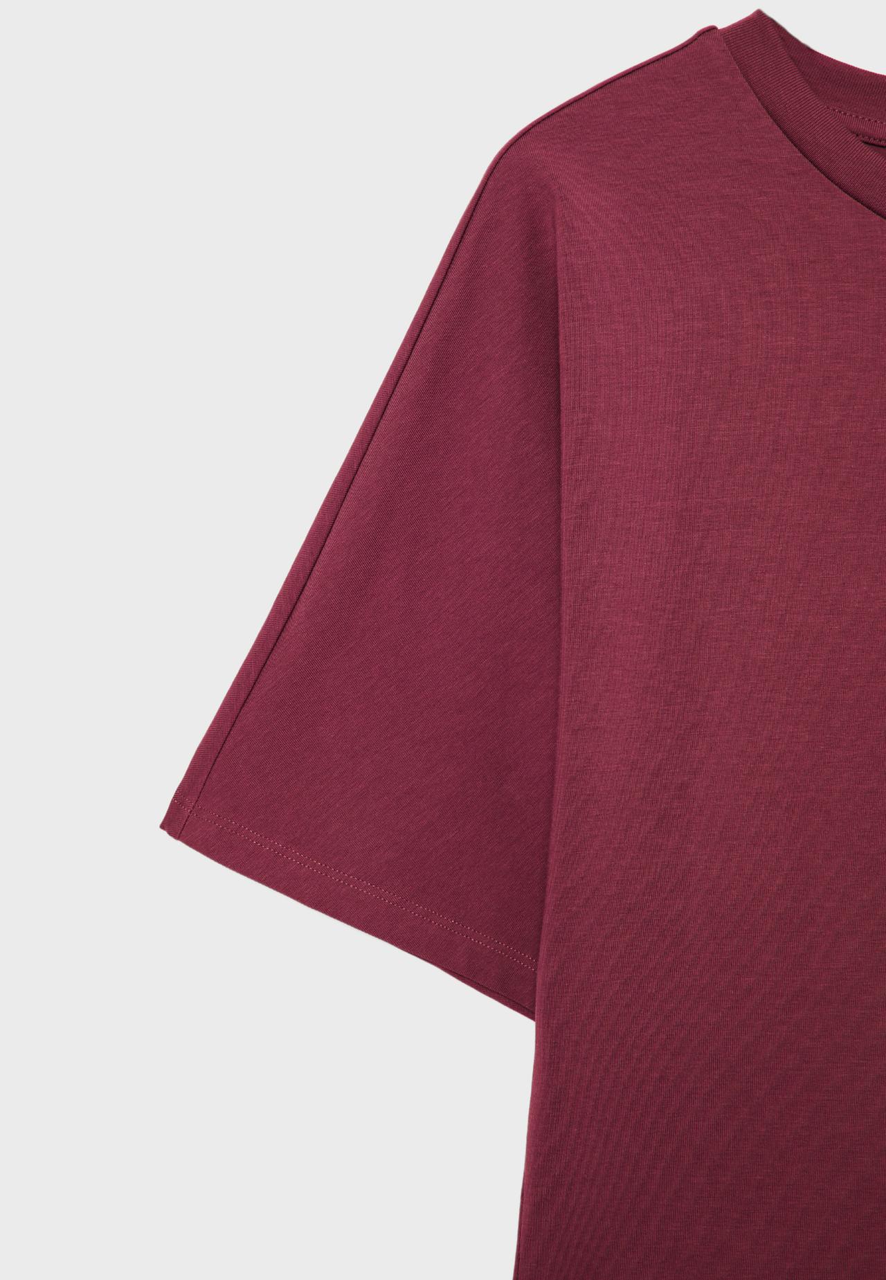 Japanese short sleeve T-shirt — Dark red