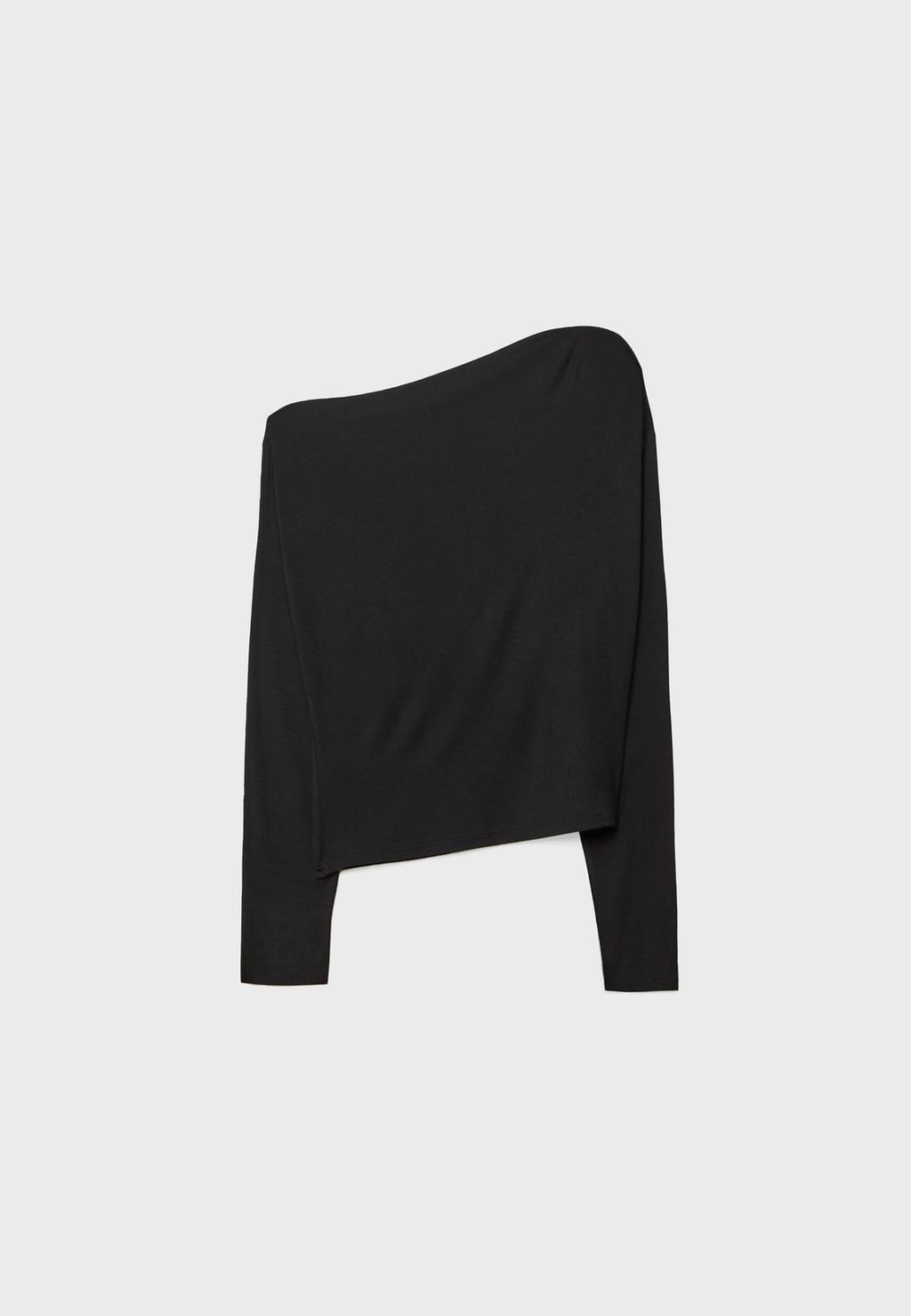 T-Shirt mit asymmetrischem Ausschnitt
