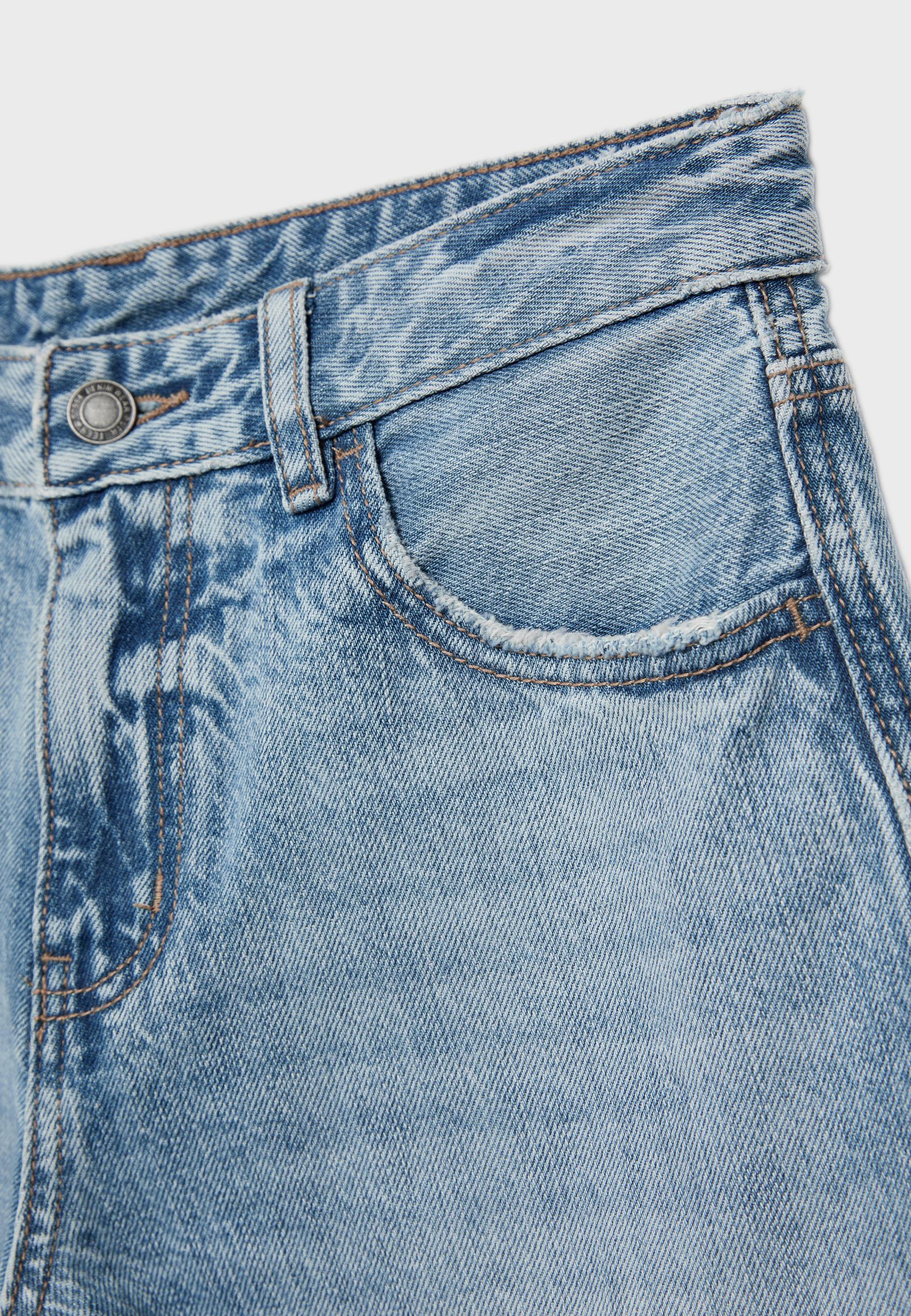 Wide-leg jeans — MEDIUM LIGHT BLUE DENIM