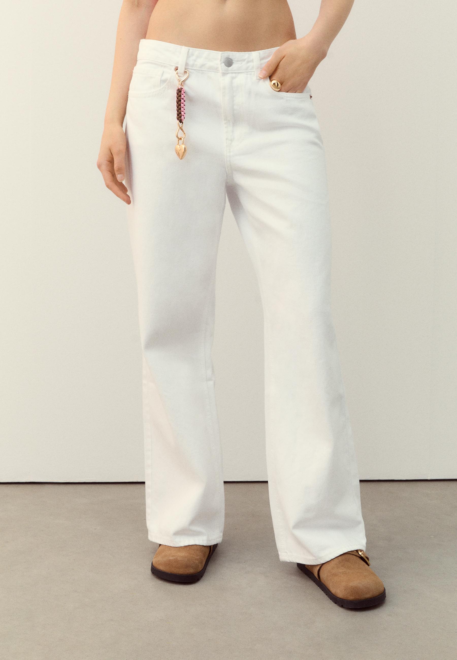D92 Wide-leg straight-fit jeans — White