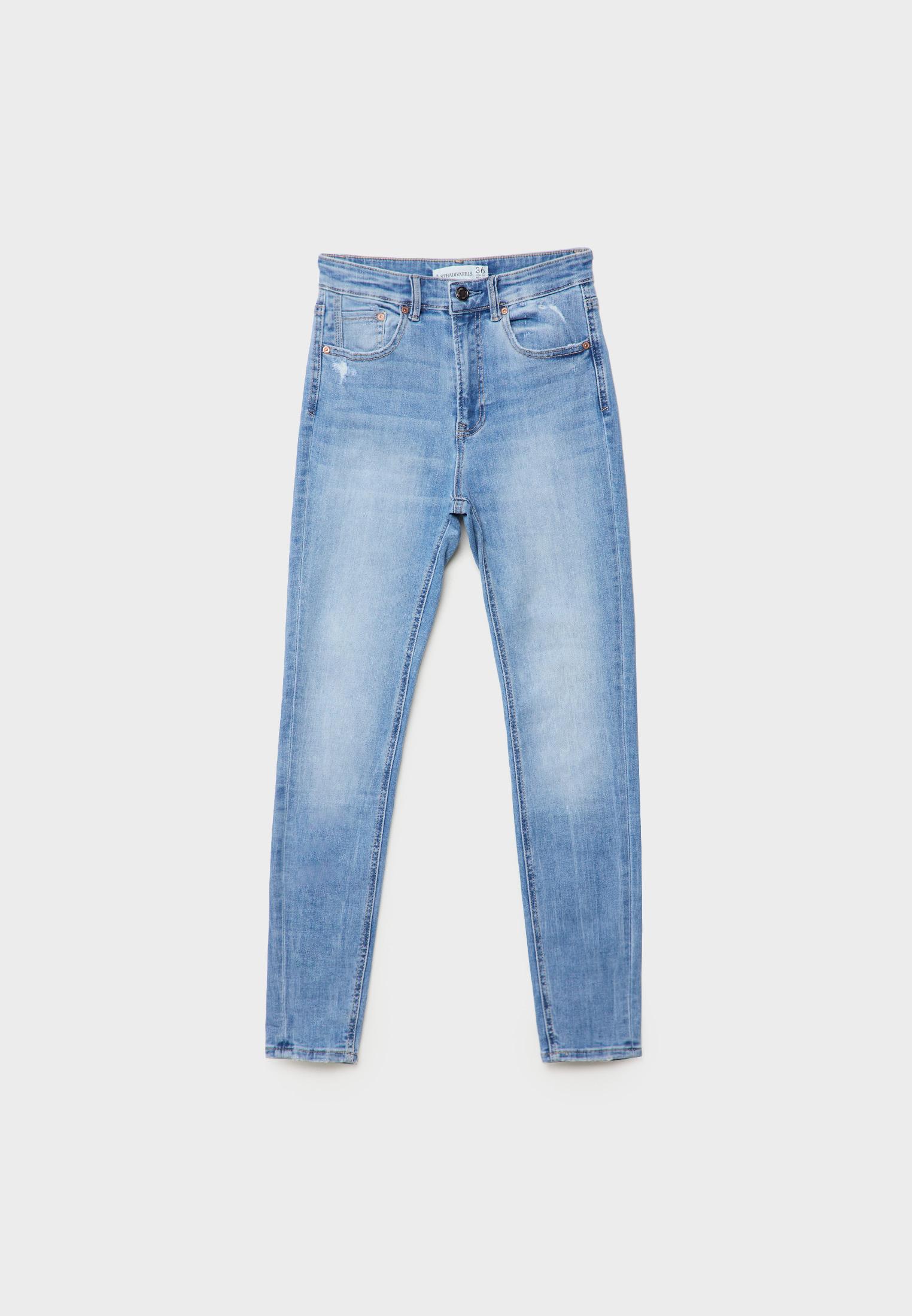 D07 High-waist skinny jeans — MEDIUM LIGHT BLUE DENIM