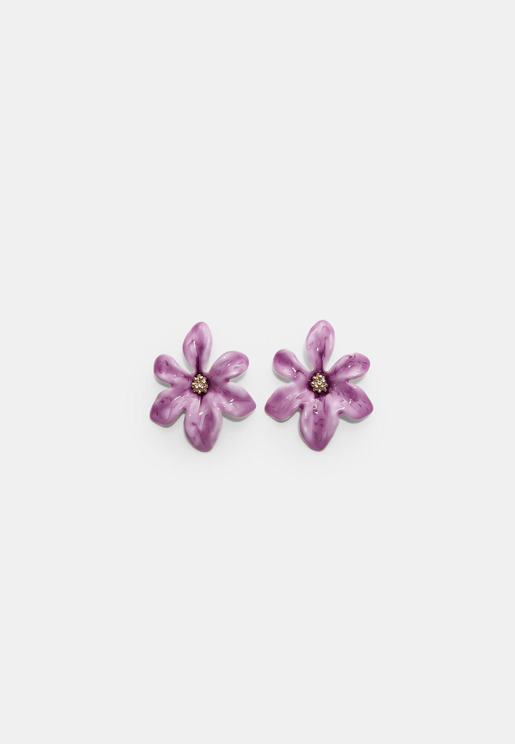 Orecchino a fiore smaltato