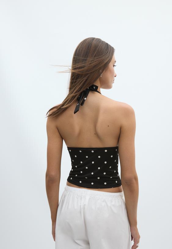 top halter de renda