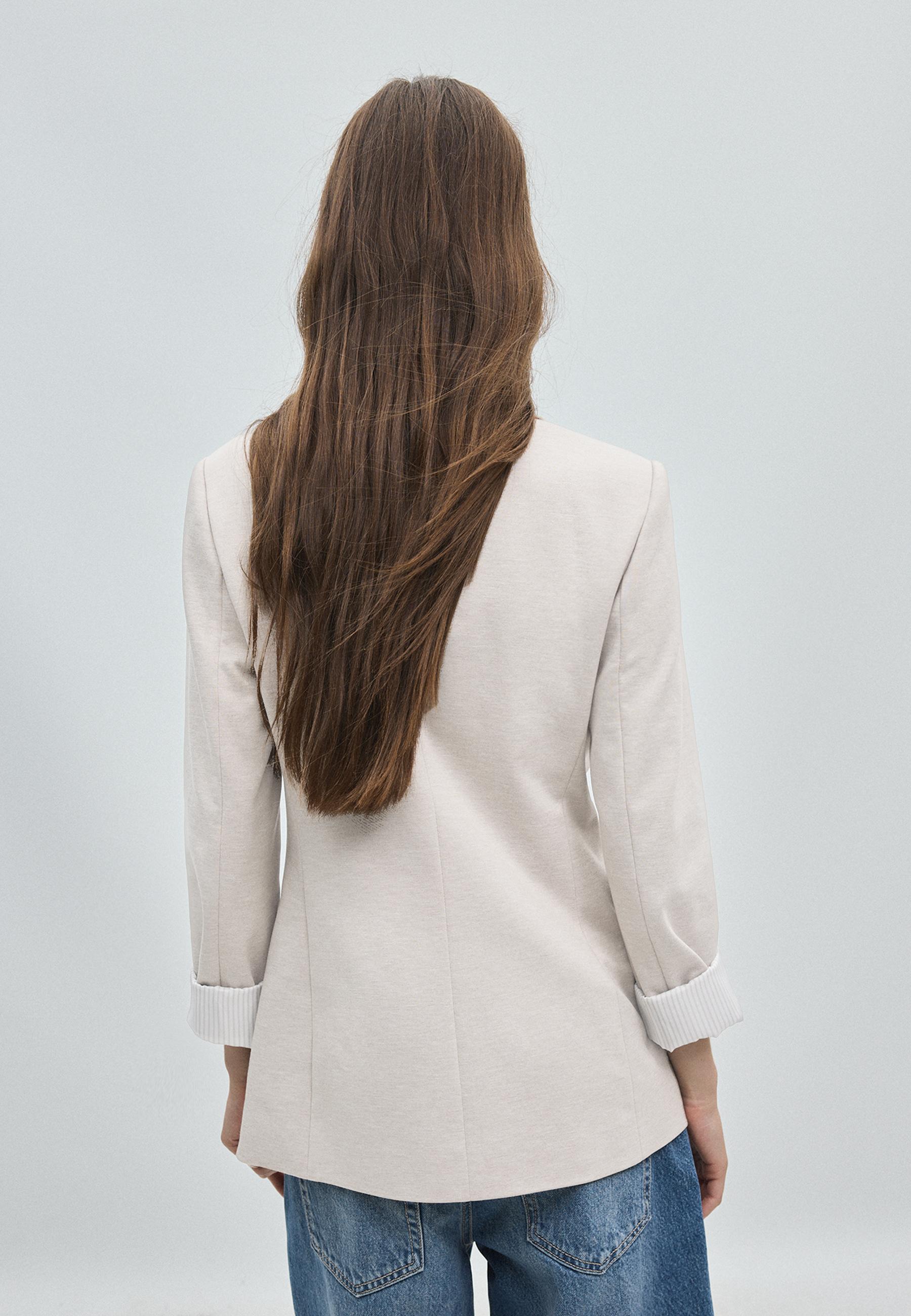 Basic knit blazer — Vanilla