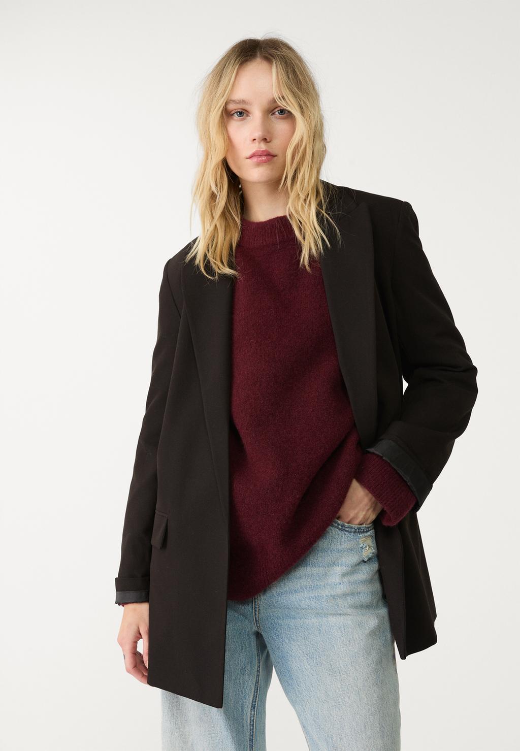 Flowing open blazer