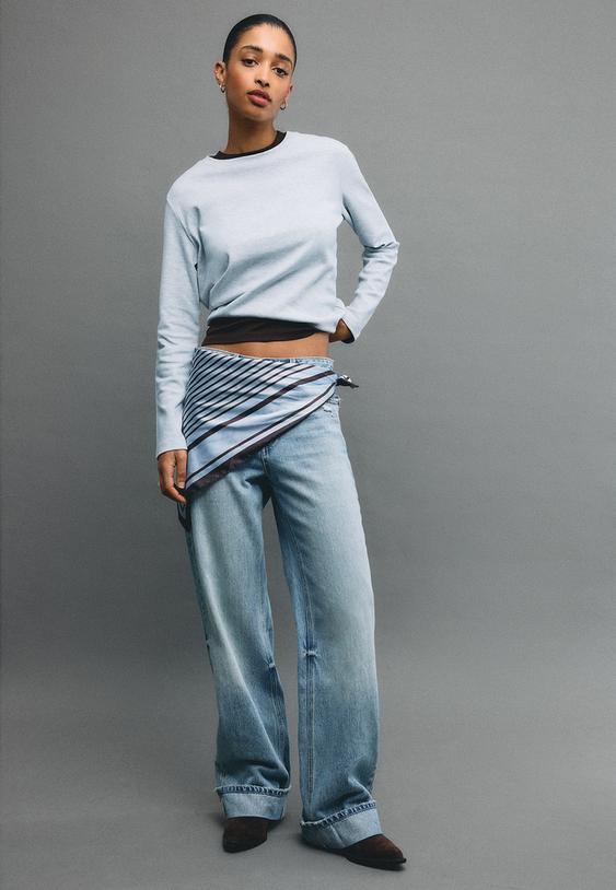 uzun kollu yumusak dokulu normal t shirt