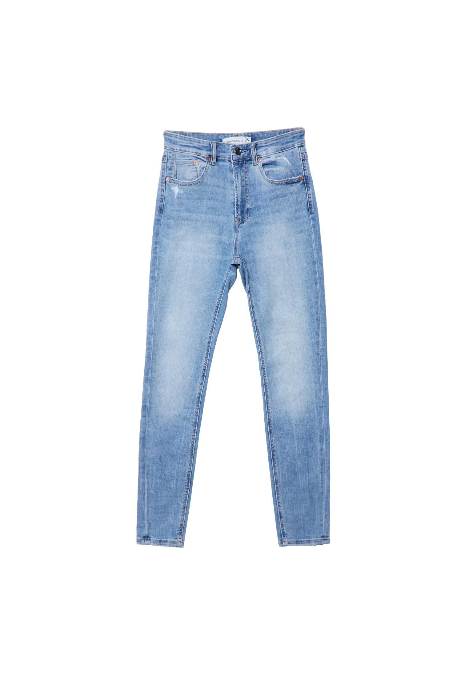 D07 High-waist skinny jeans — MEDIUM LIGHT BLUE DENIM