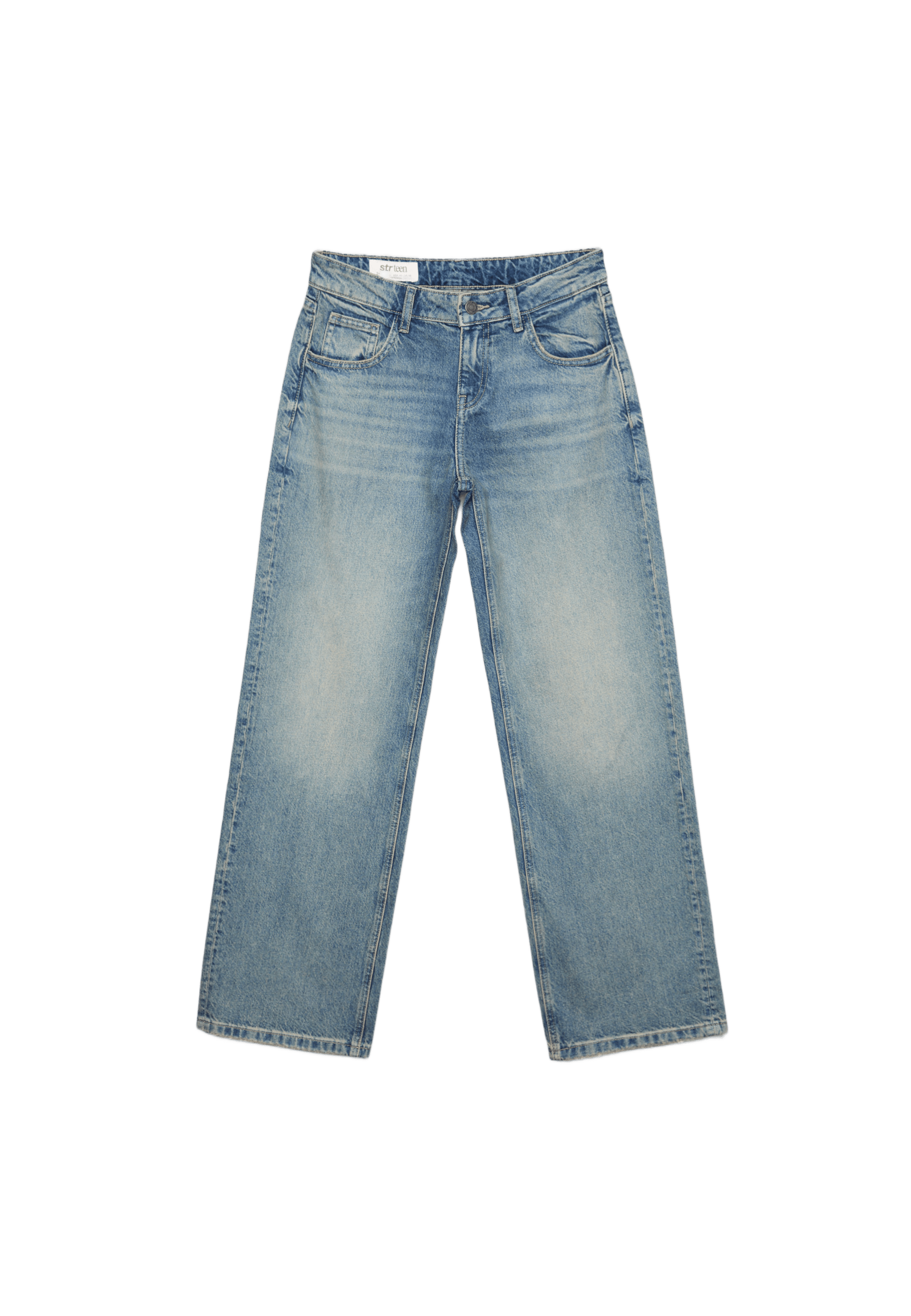 Mid-rise baggy jeans — LIGHT BLEACH