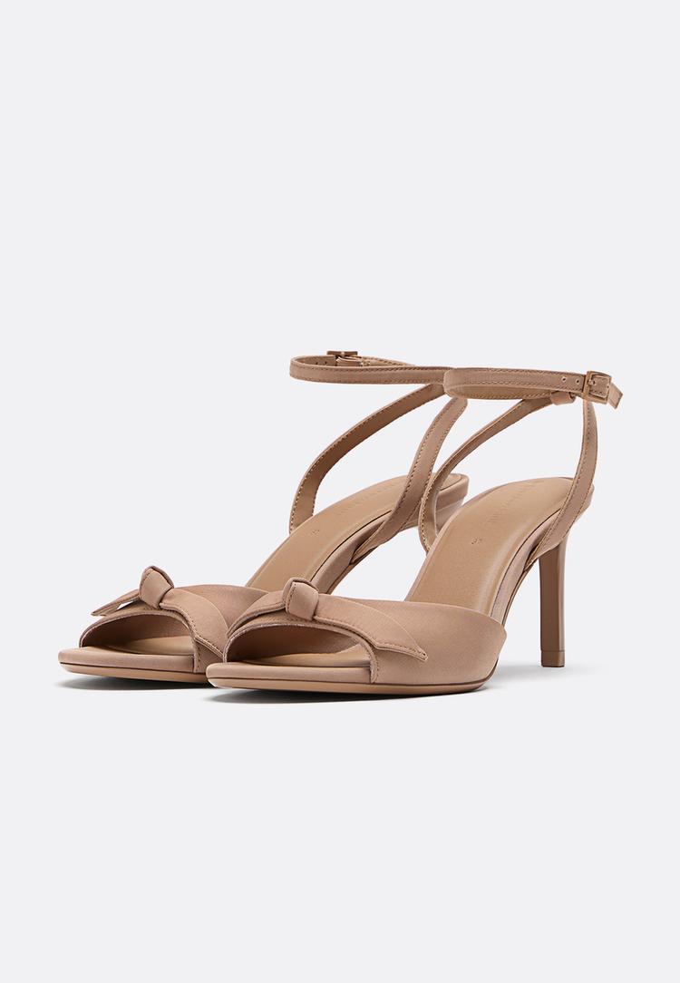 sandalias tacon lazo