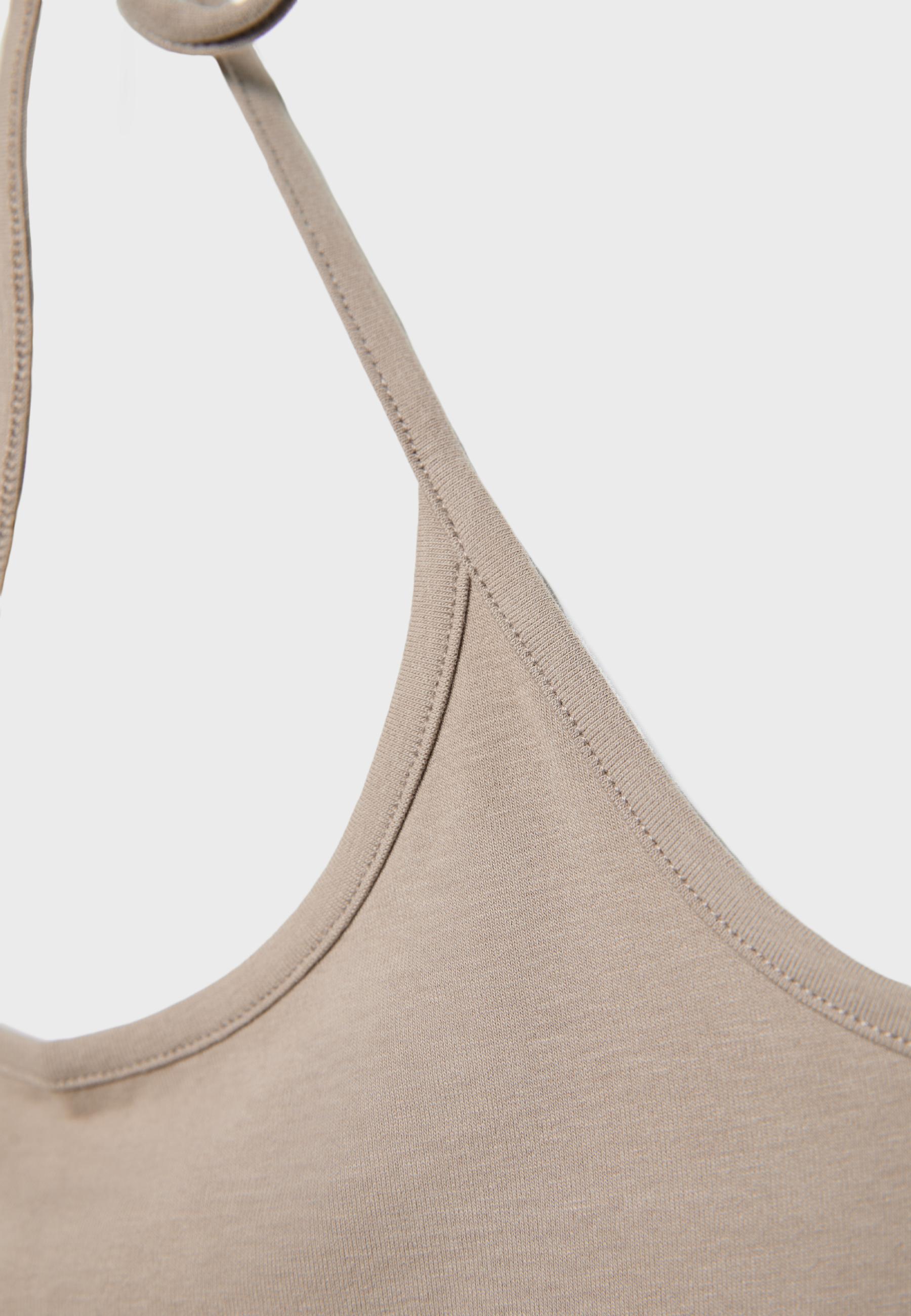 Knit halter top — Beige