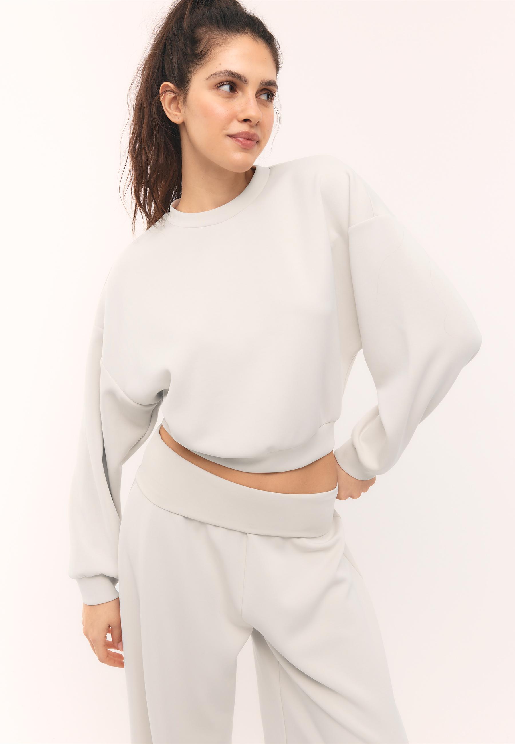 Yumuşak dokulu yarasa kollu sweatshirt - Görsel 2