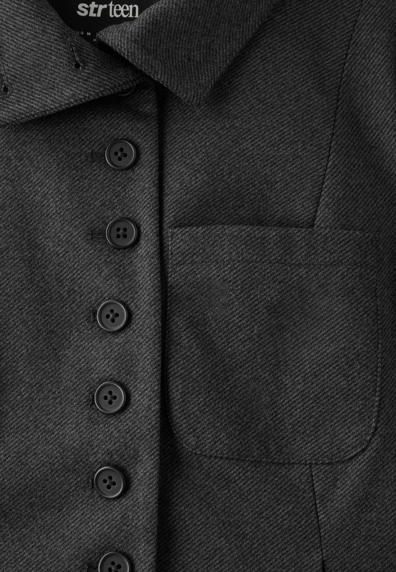 Fitted mini blazer with buttons — Mid grey