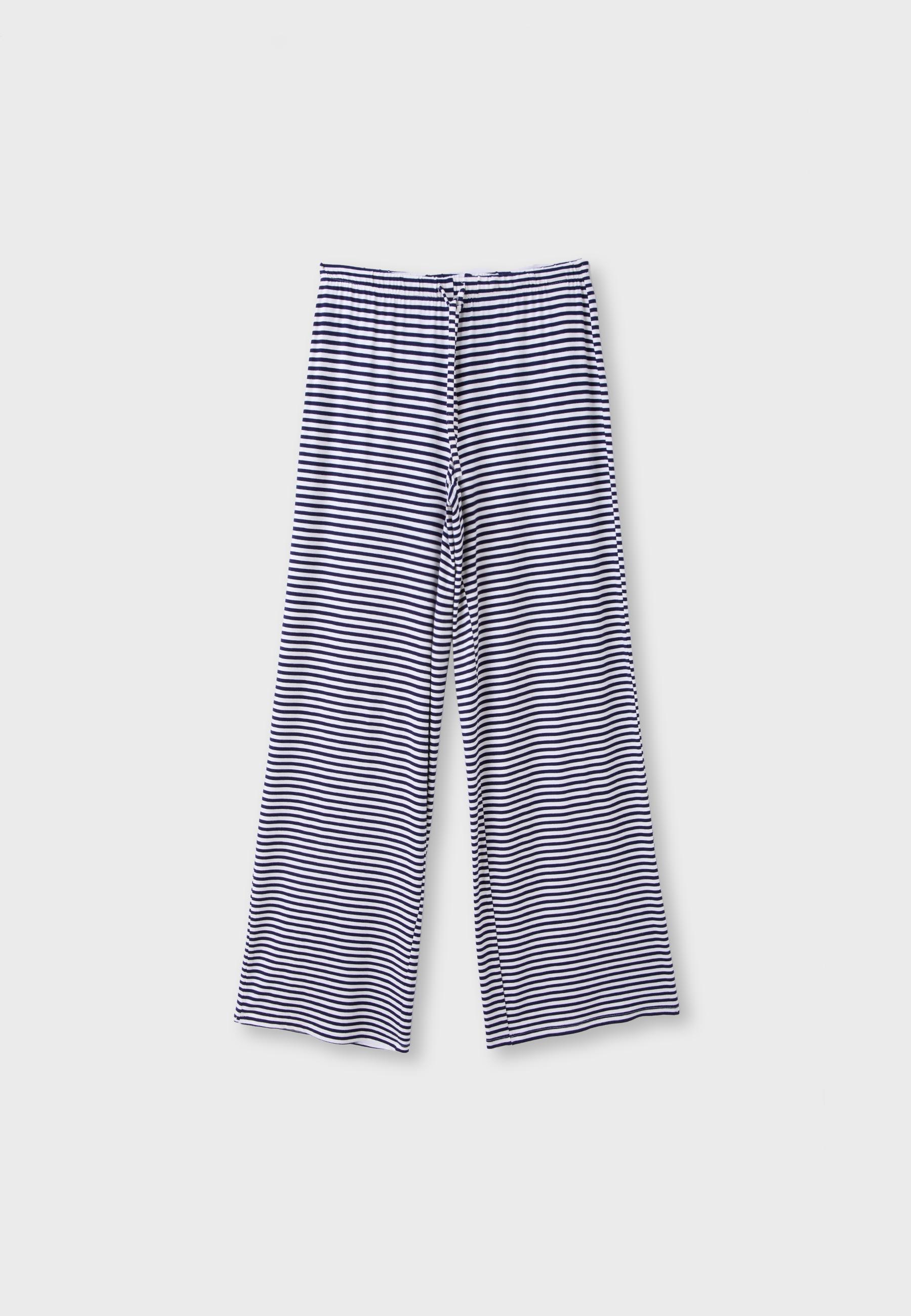 Striped slim-waist joggers — Dark blue
