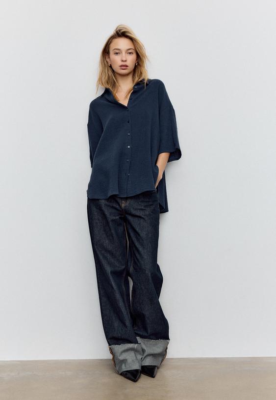 camisa fluida algodon