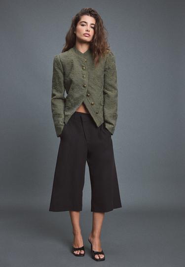 Jacquard blazer — Khaki 2