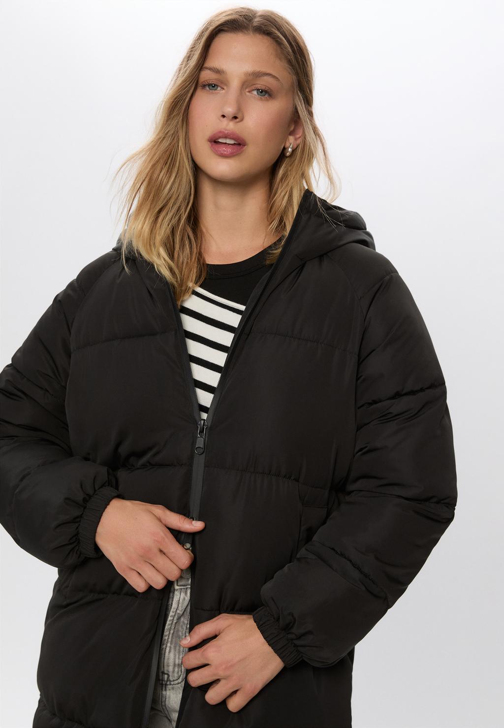 Long puffer coat