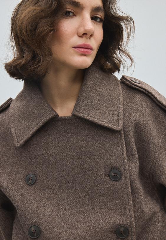 Stradivarius Oversize-Trenchcoat Mit Weichem Griff Braun M