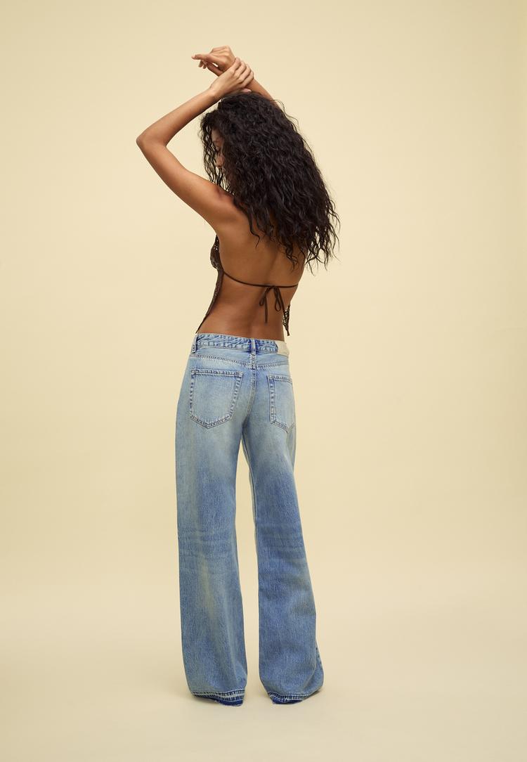d91 dusuk bel genis paca jean