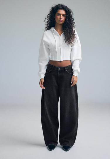 D80 Barrel fit jeans — BLACK DENIM WASH 2