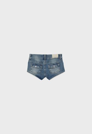 D76 denim mini shorts — OVERDYED BLUE DENIM 8