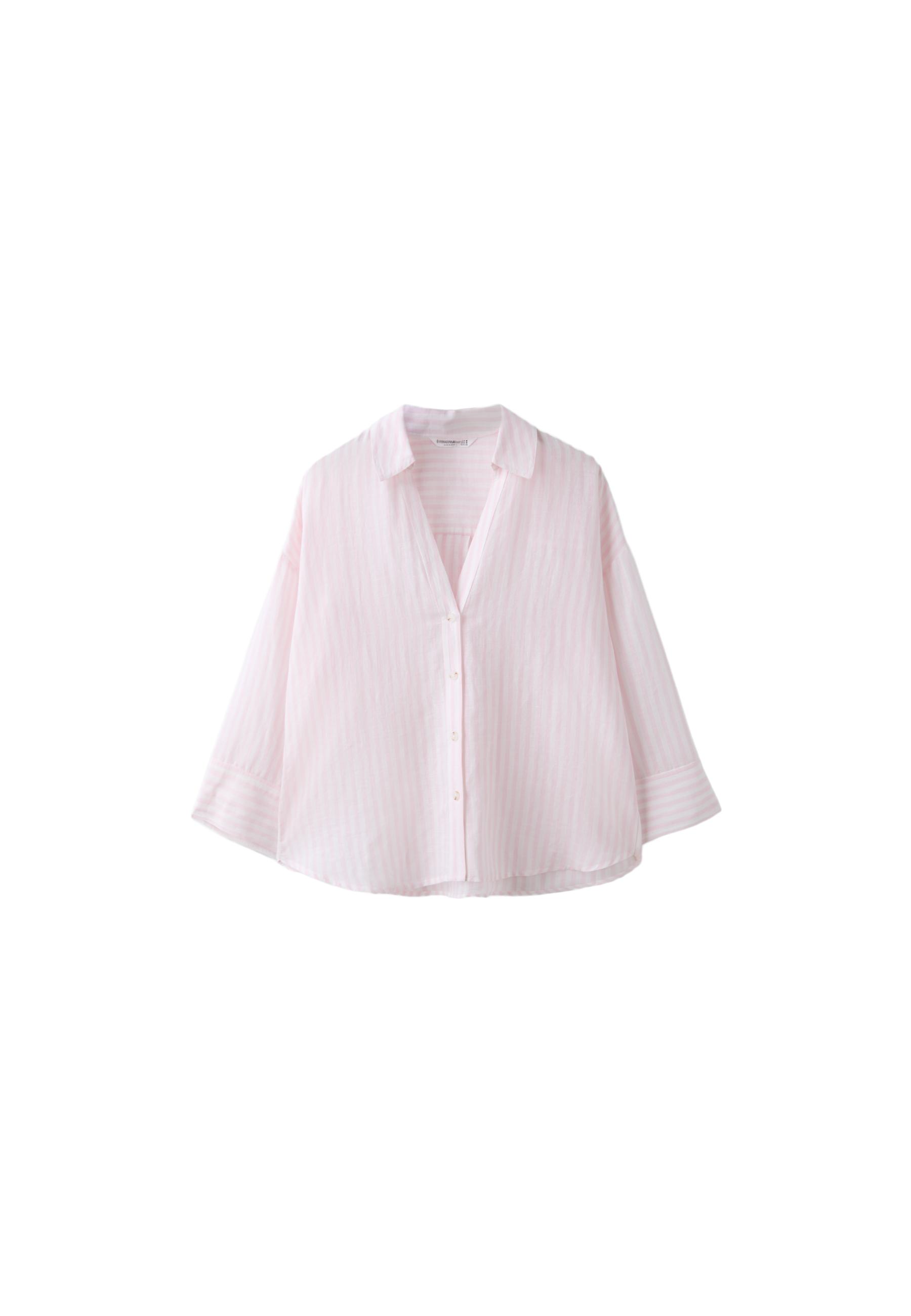 Rustic kimono sleeve shirt — Pastel pink