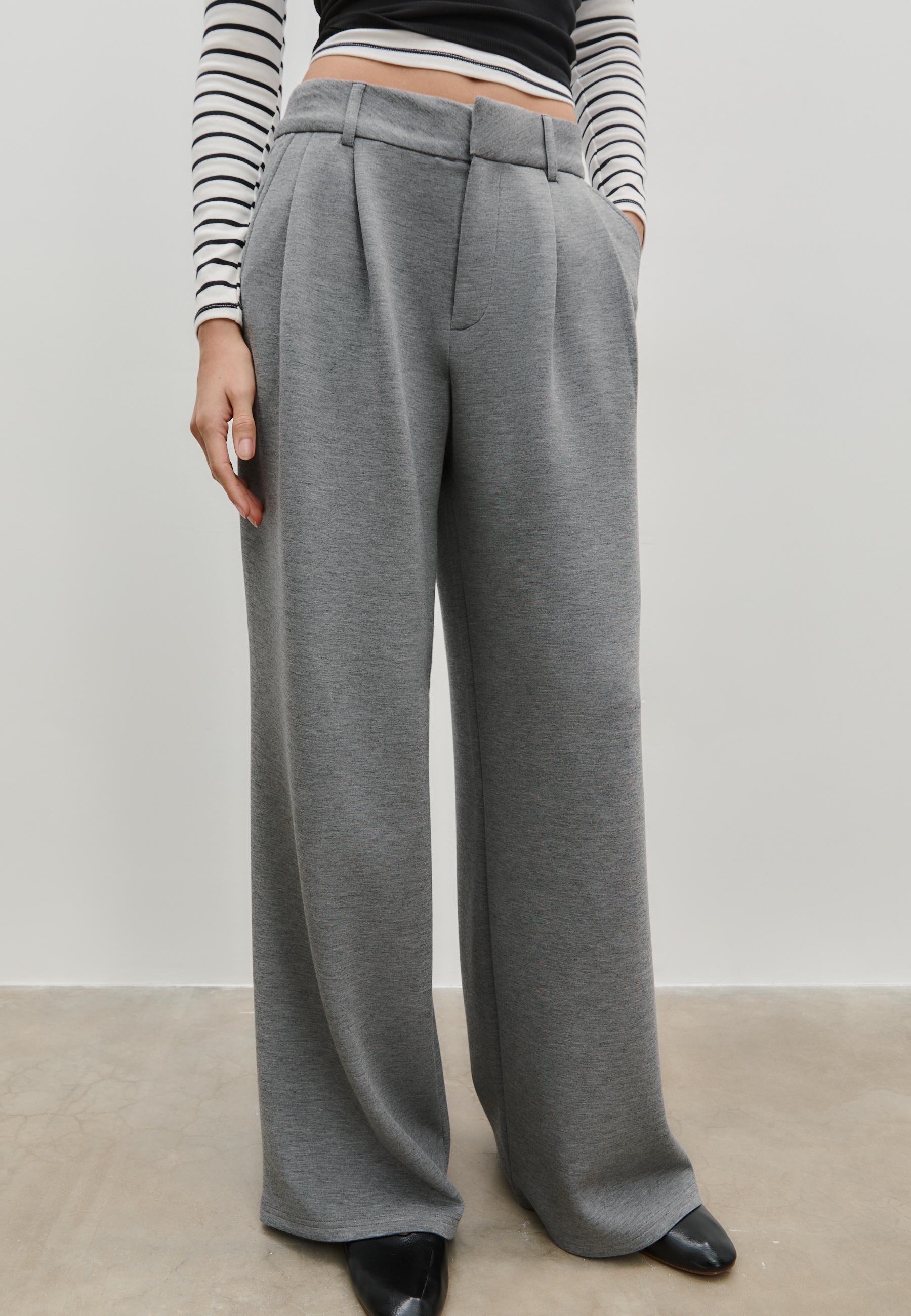 Soft-touch smart trousers — Dark grey