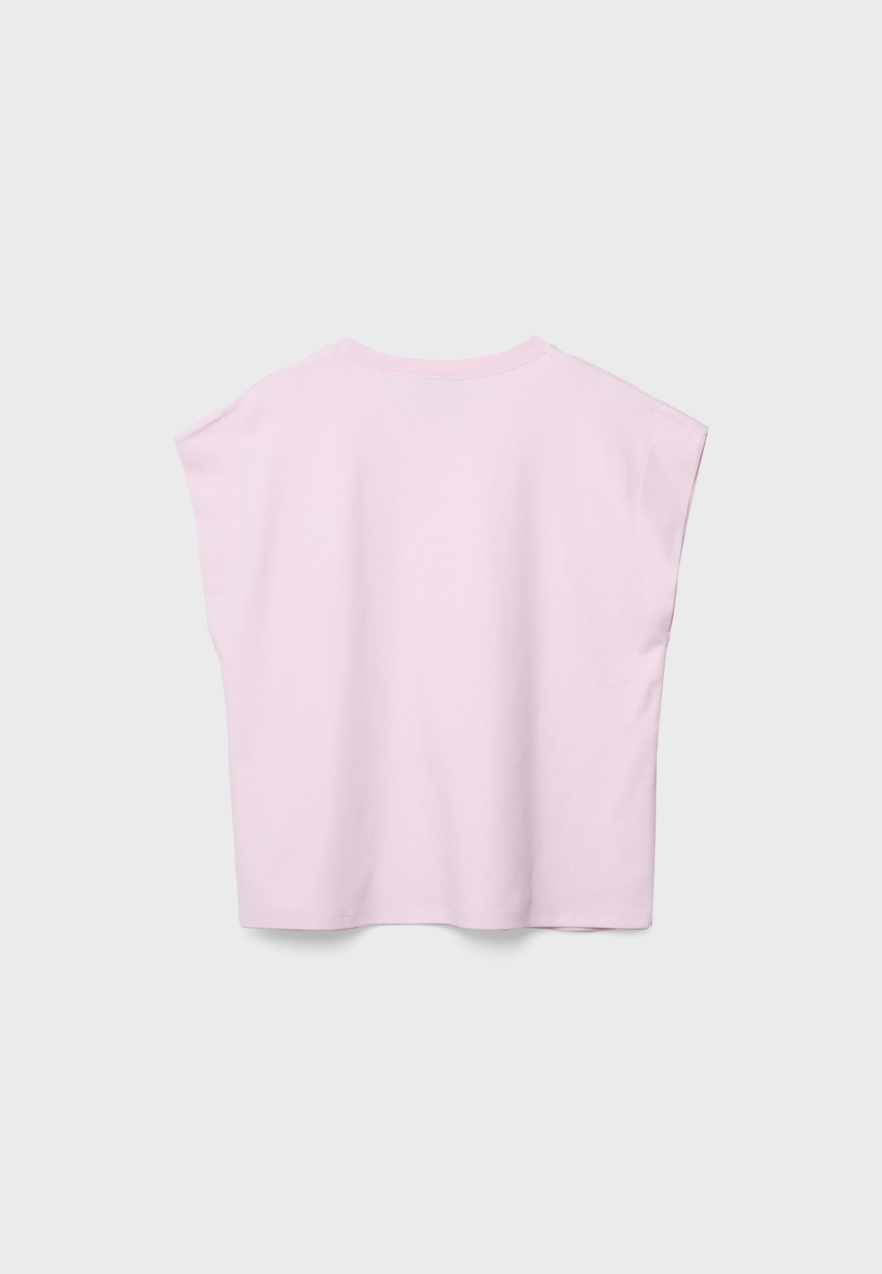 B06 Basic dropped-shoulder T-shirt — Salmon pink