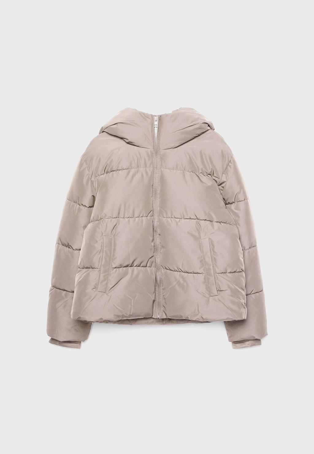 Basic hooded puffer jacket