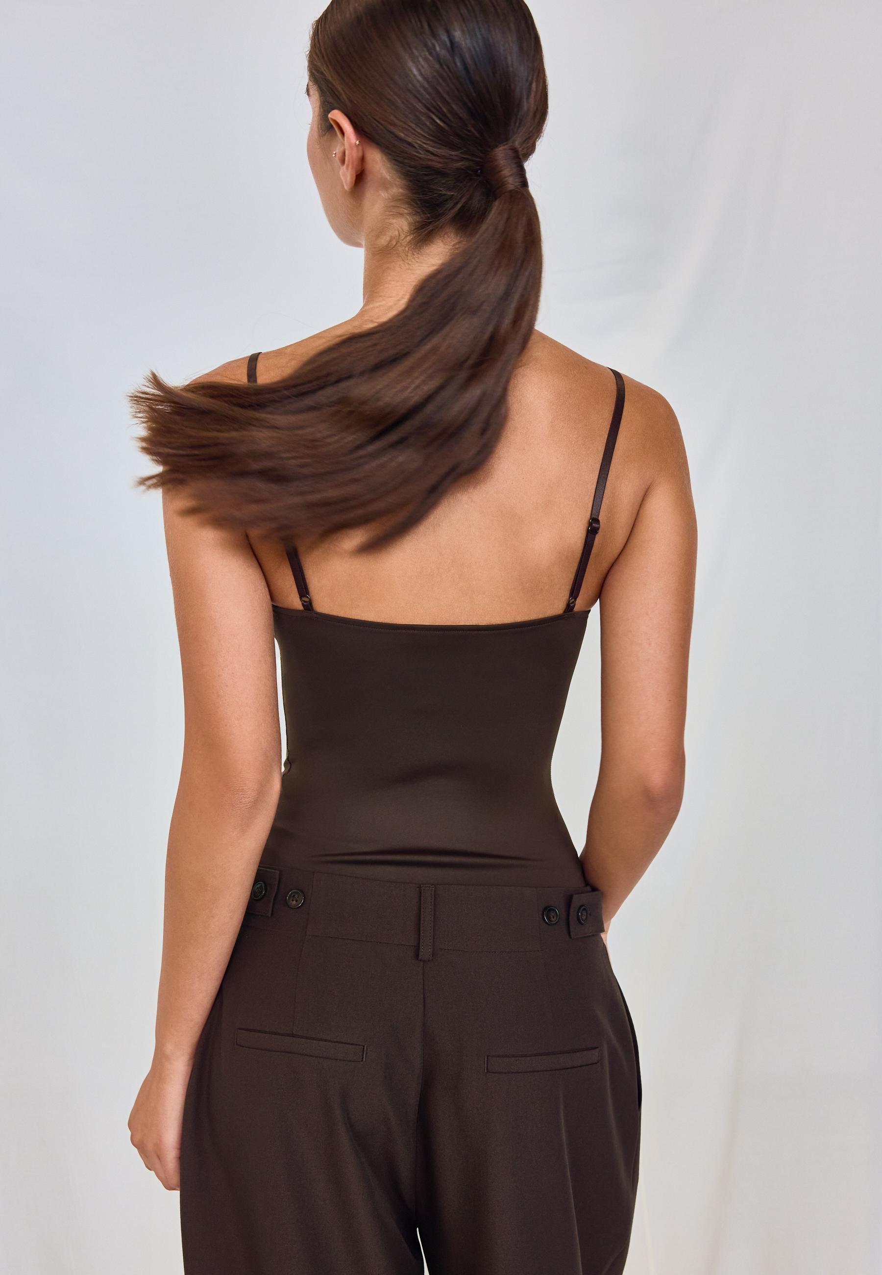 Padded cup bodysuit — Brown
