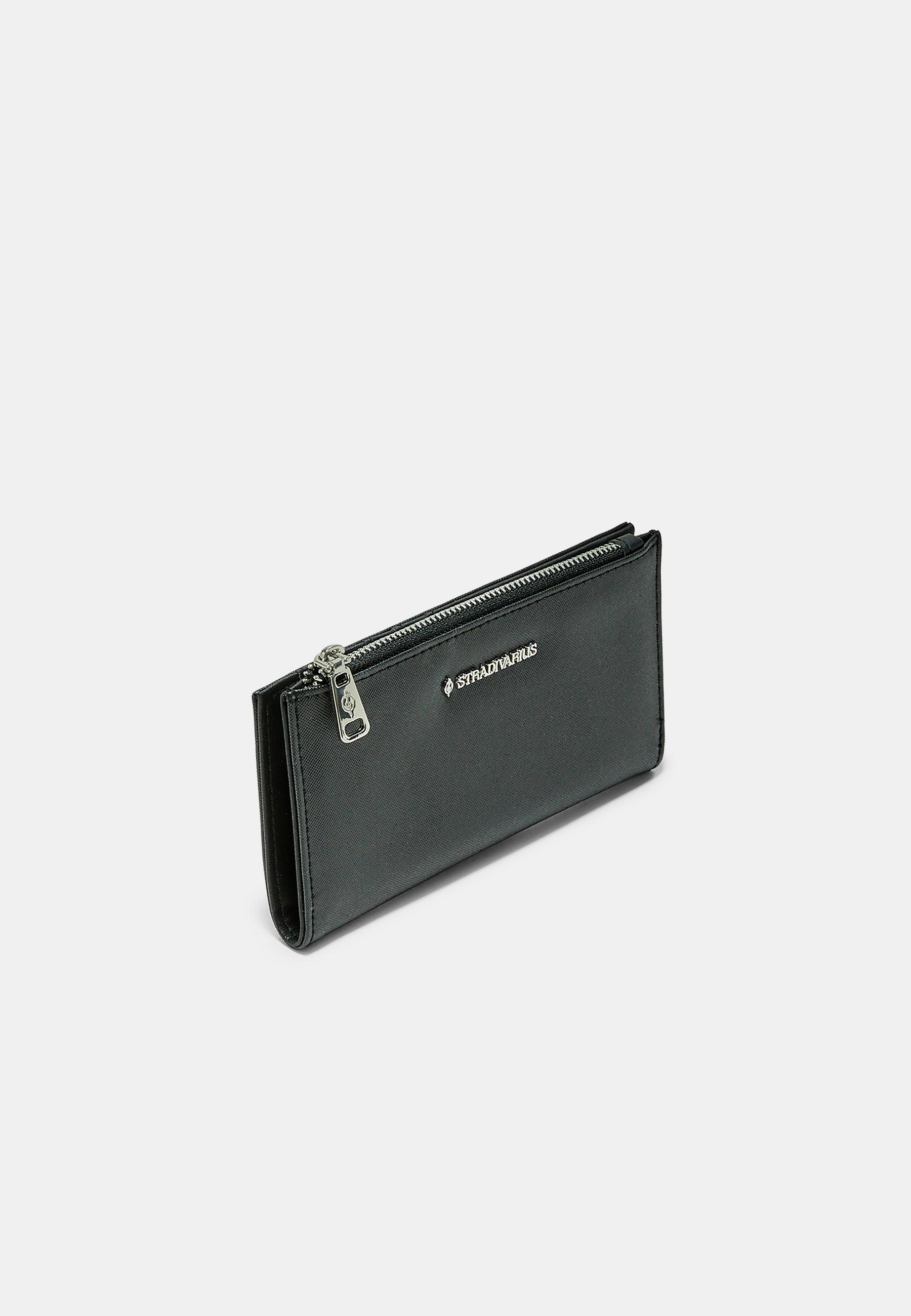 Basic zip-up purse — Black