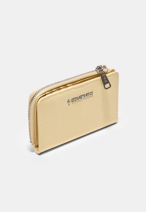 Stradivarius Leather Effect Card Holder Gold Os