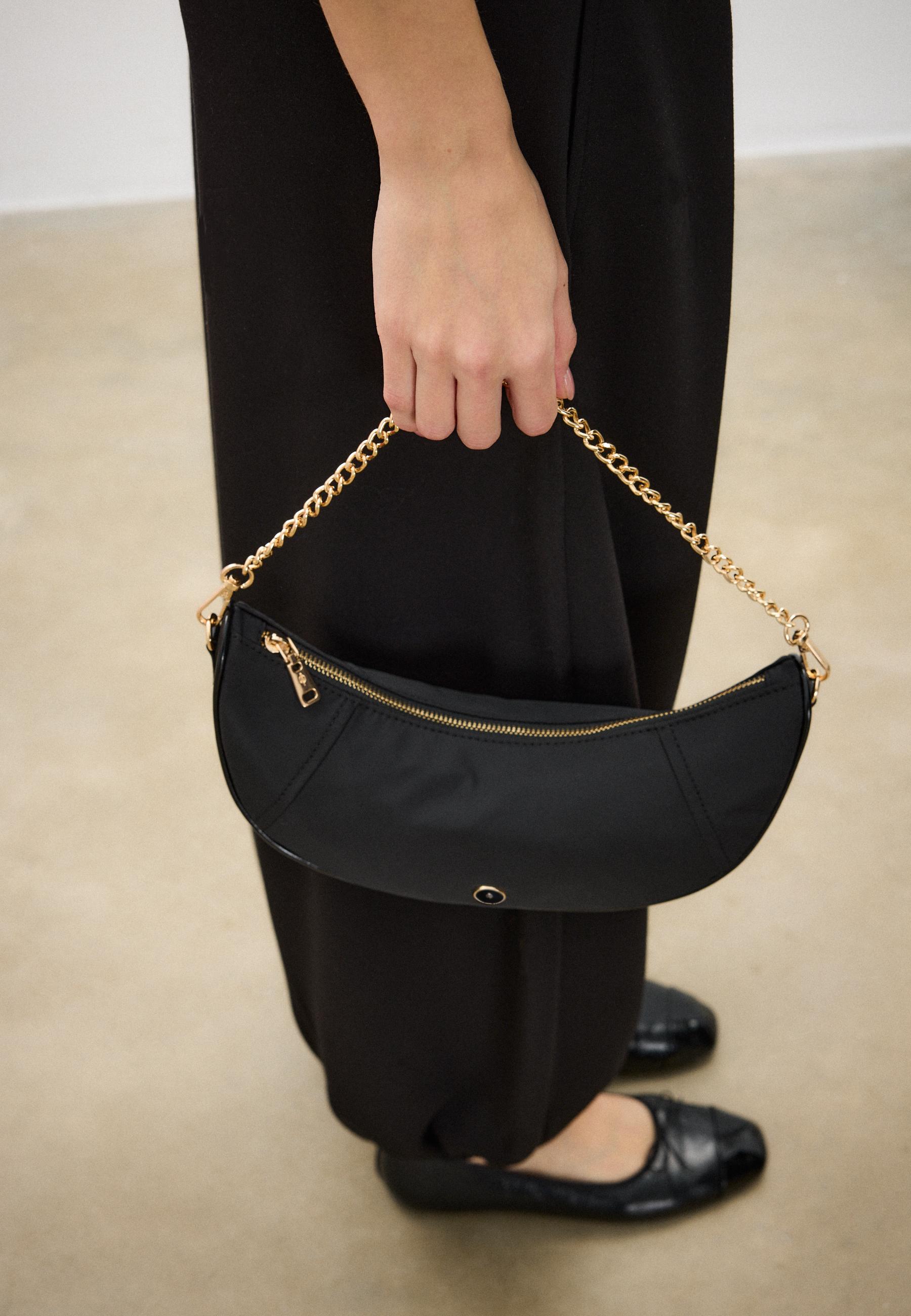 Nylon moon crossbody bag — Black
