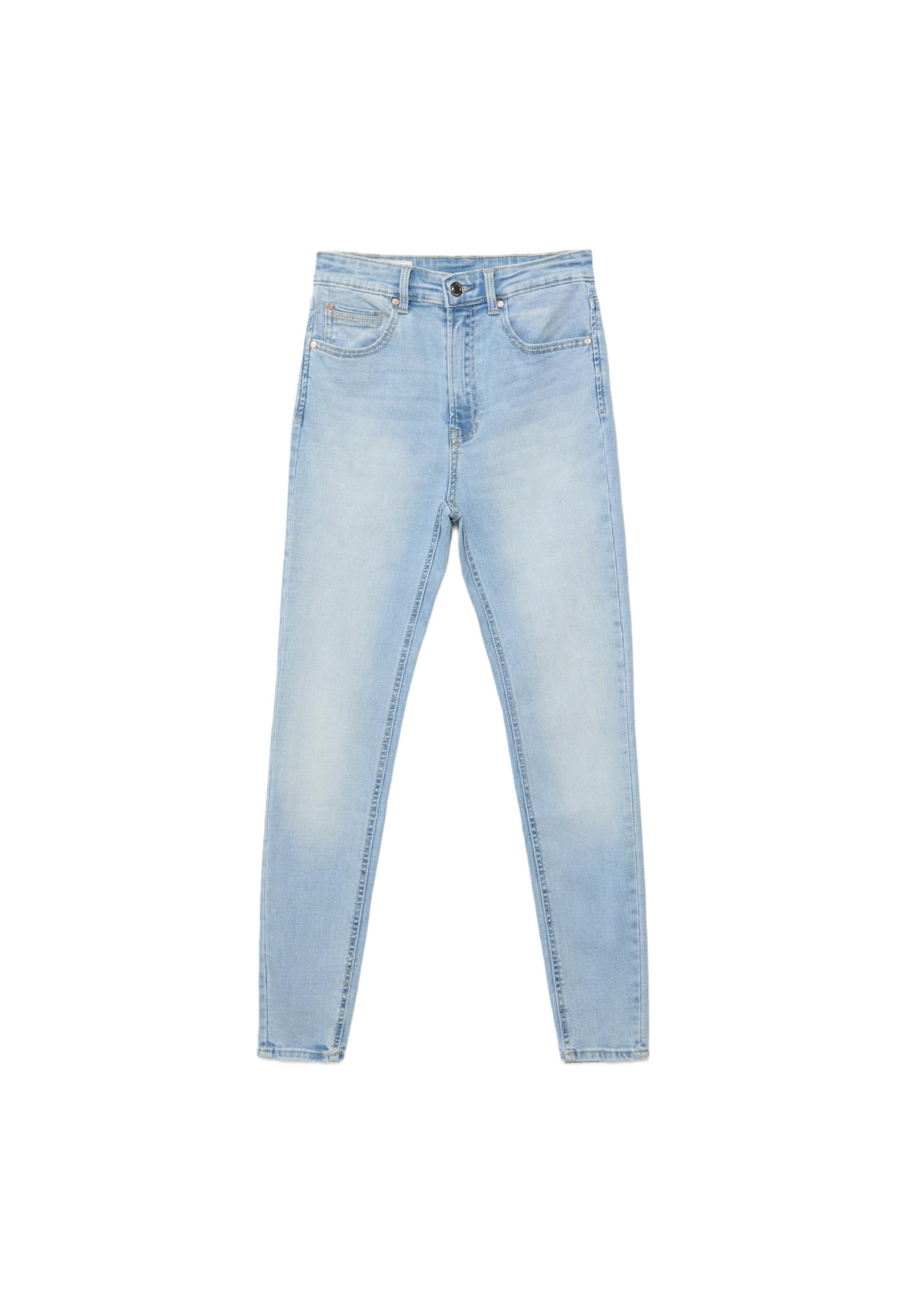 D09 Super high-waist skinny jeans — LIGHT BLEACH