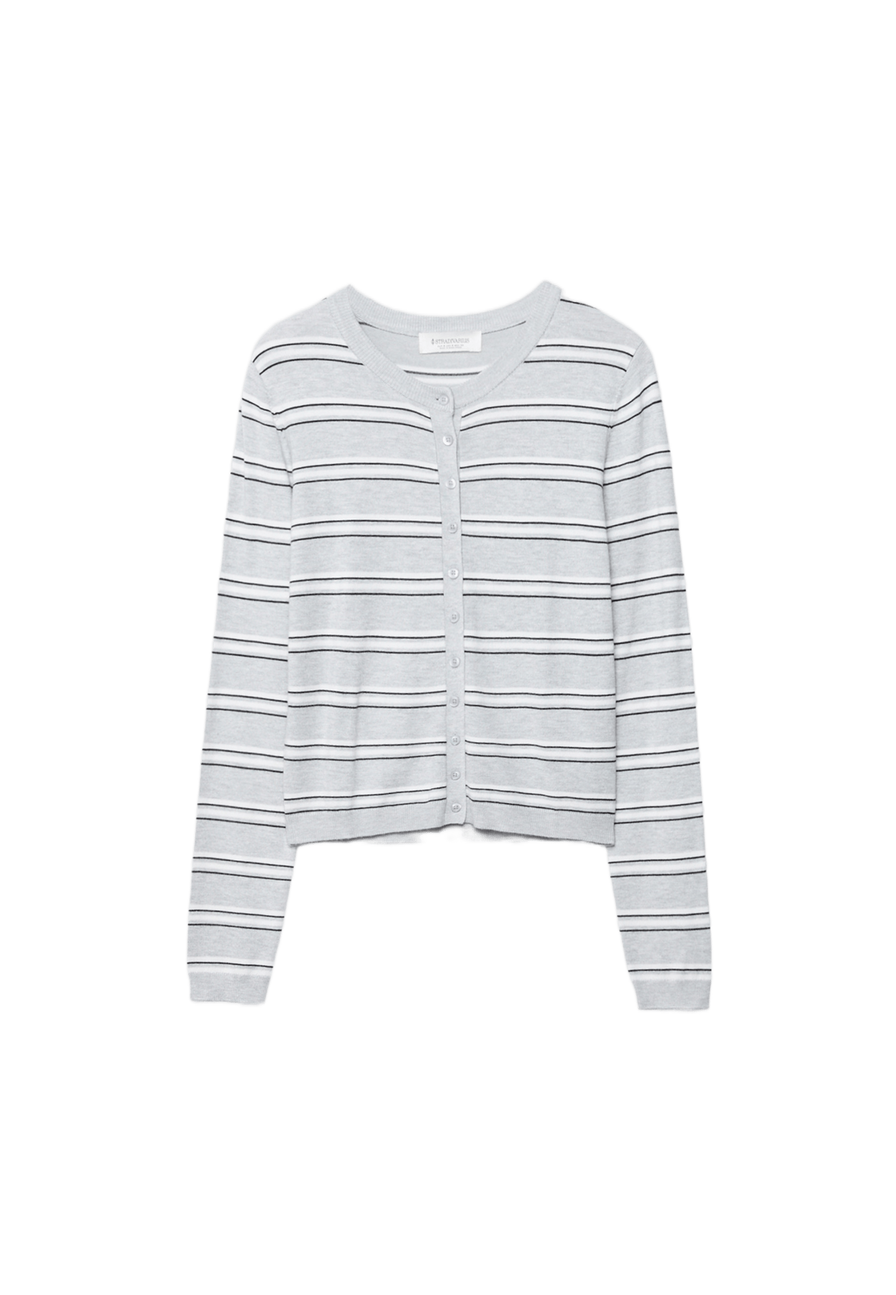 Knit cardigan — Grey melange