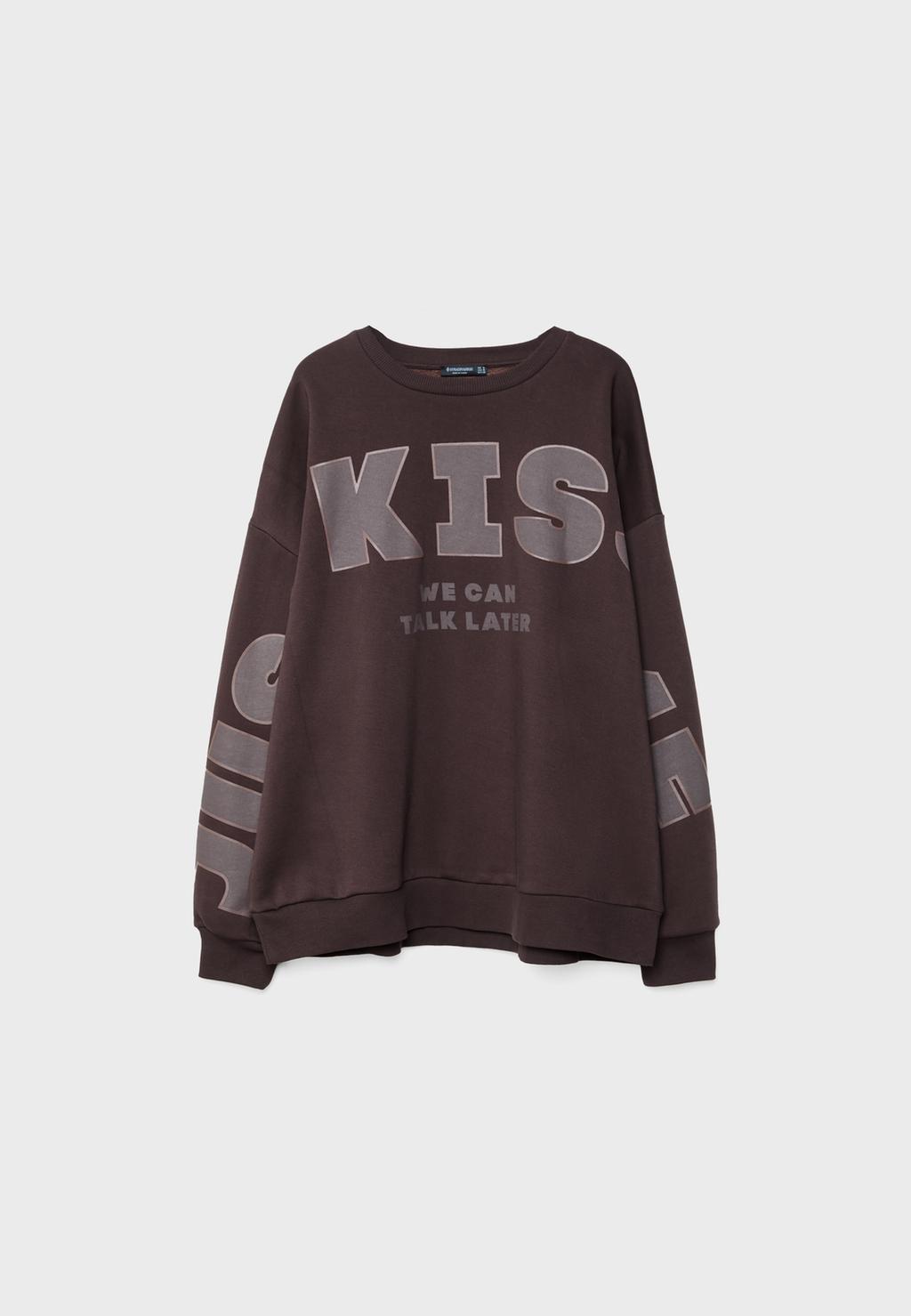 Sudadera oversize estampado Smile