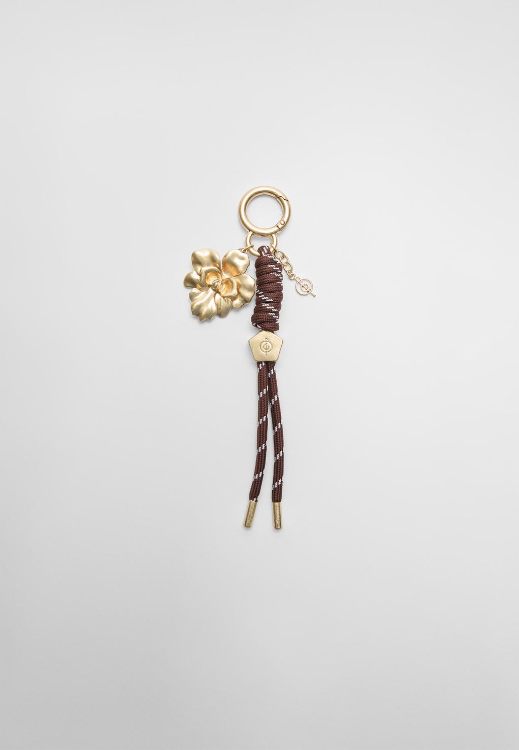 Flower charm keyring