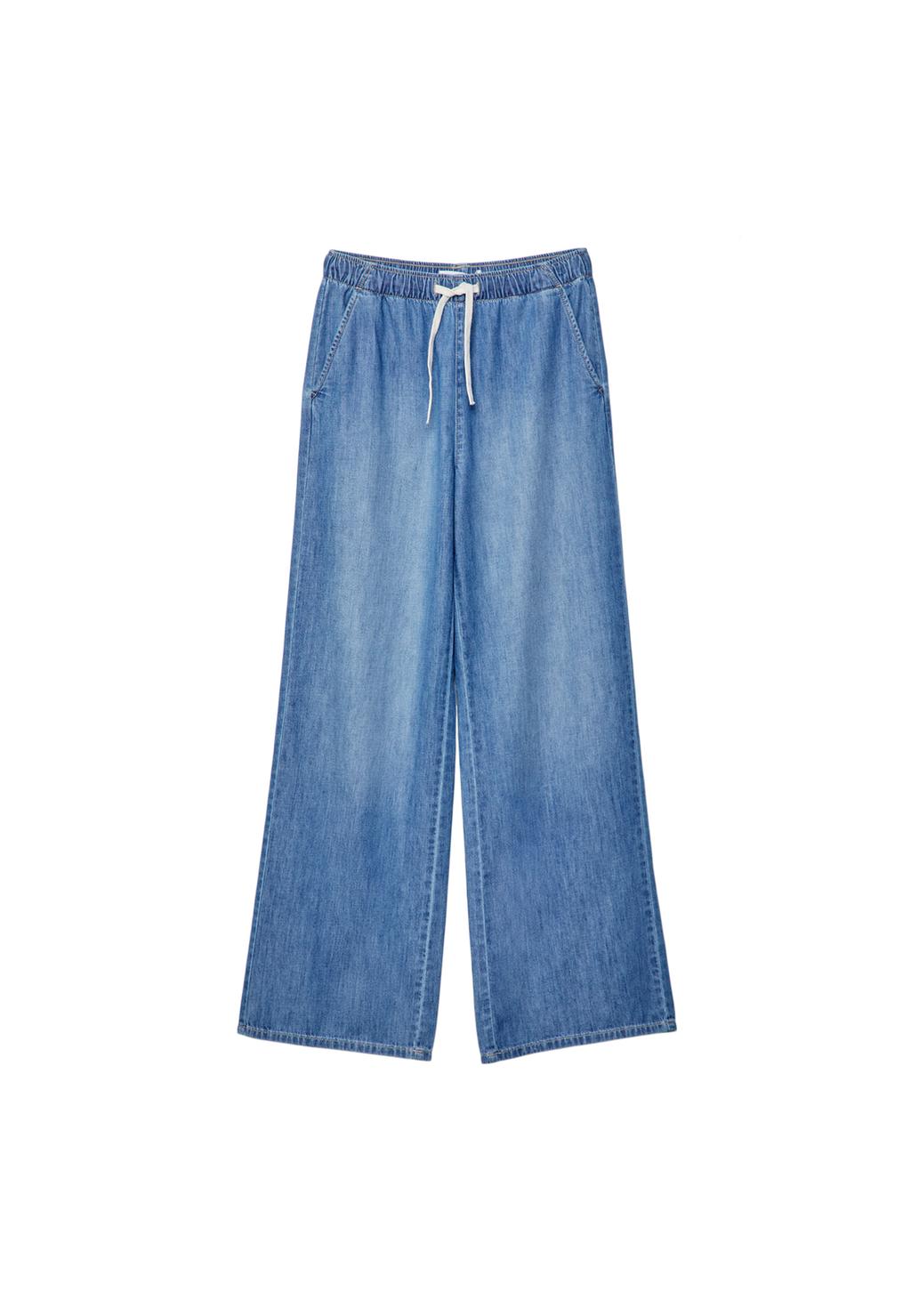 Lange soepele denim broek