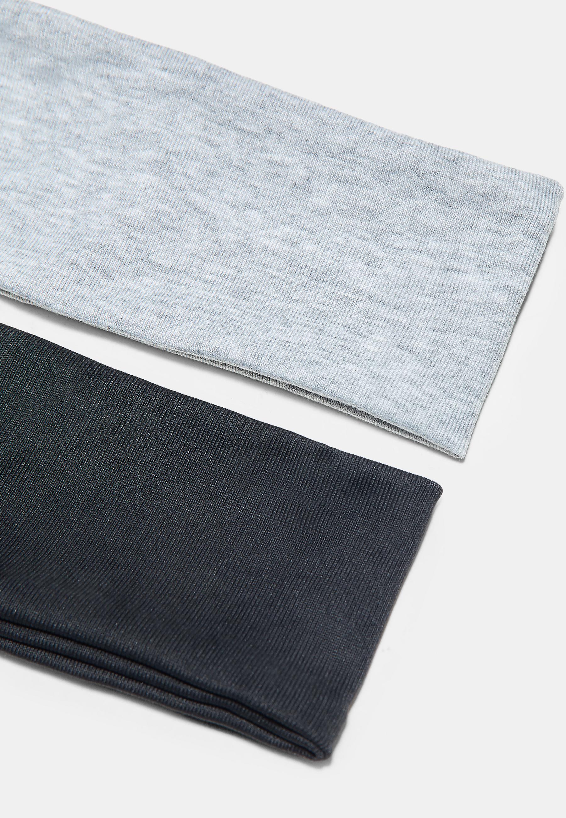 Set of 2 fur headbands — Mid grey