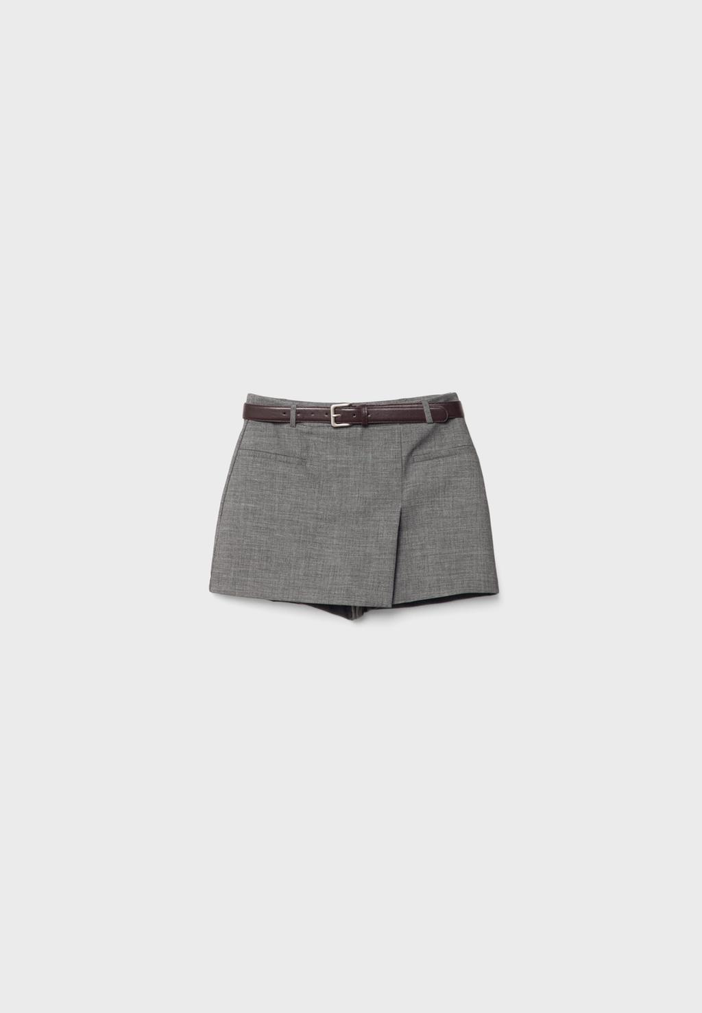 Jupe-culotte croisée ceinture