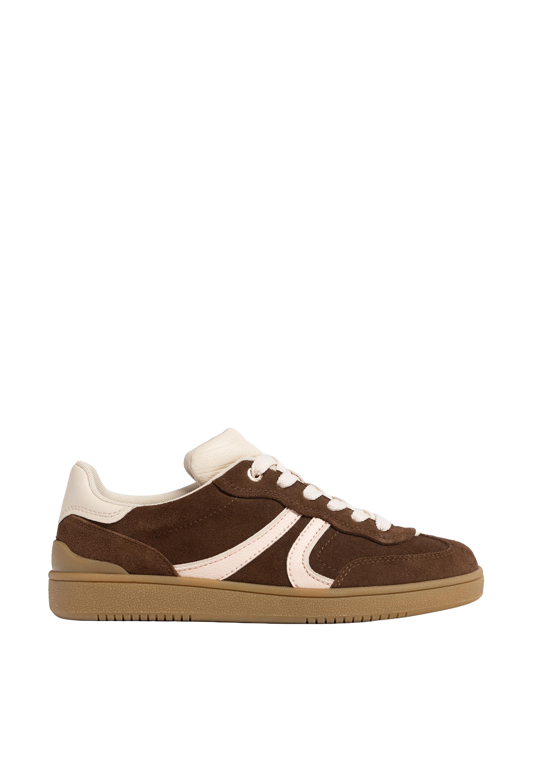 Casual leather trainers — BROWN