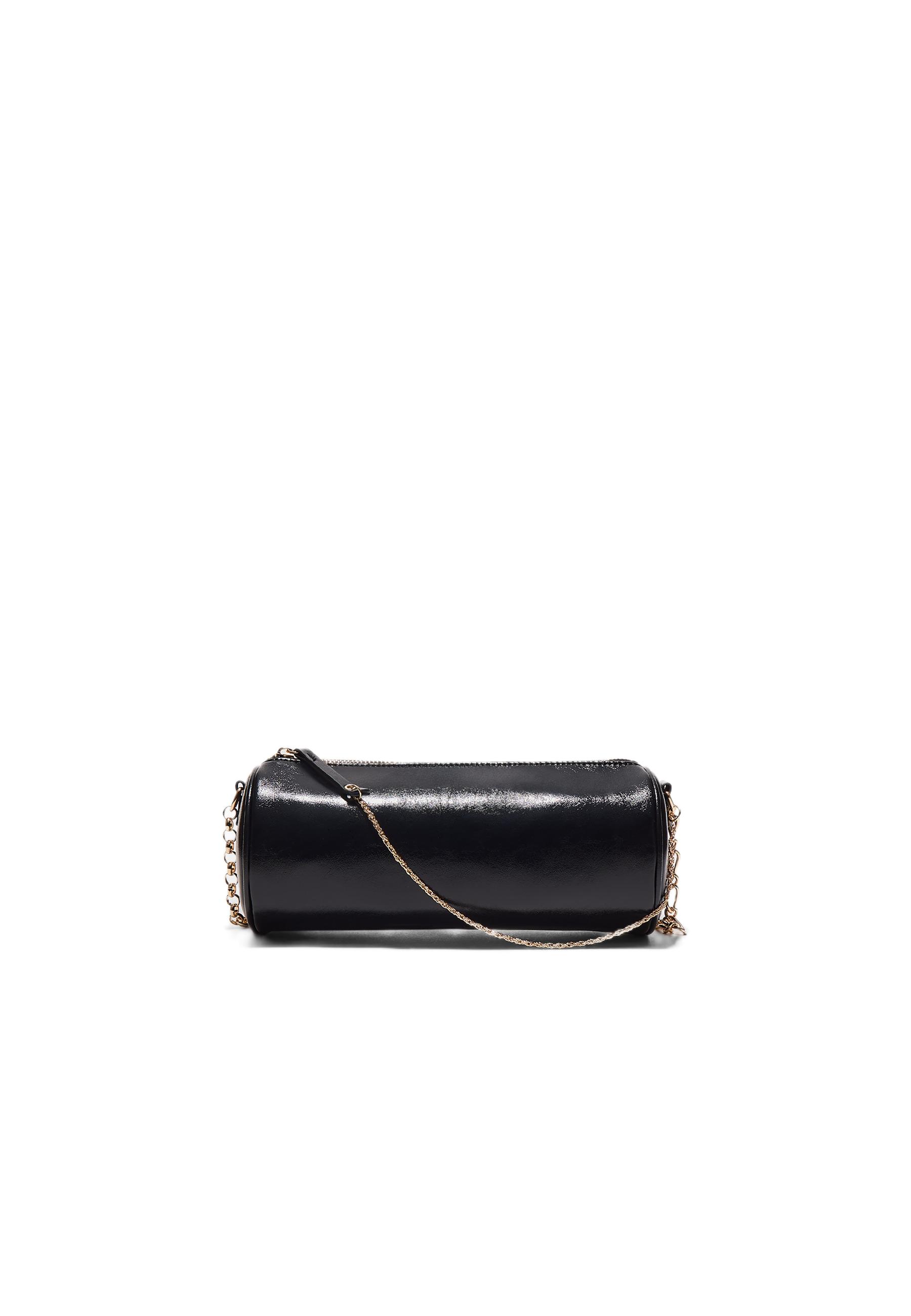 Shoulder bag with chain handle — Black