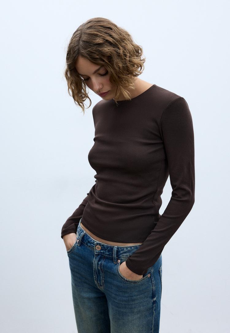 uzun kollu basic t shirt