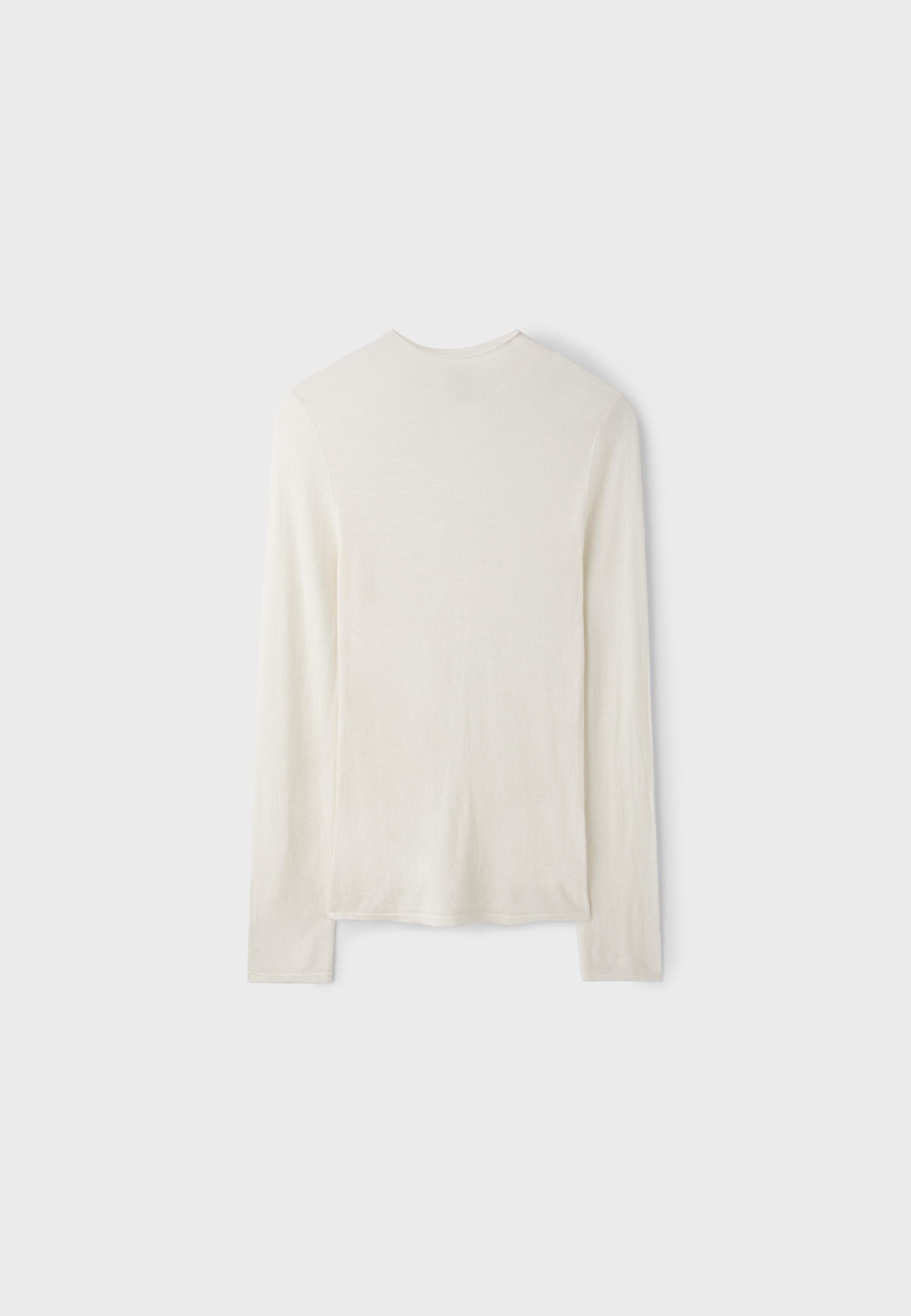 Stradivarius Basic yün ipek Perkins yaka kazak