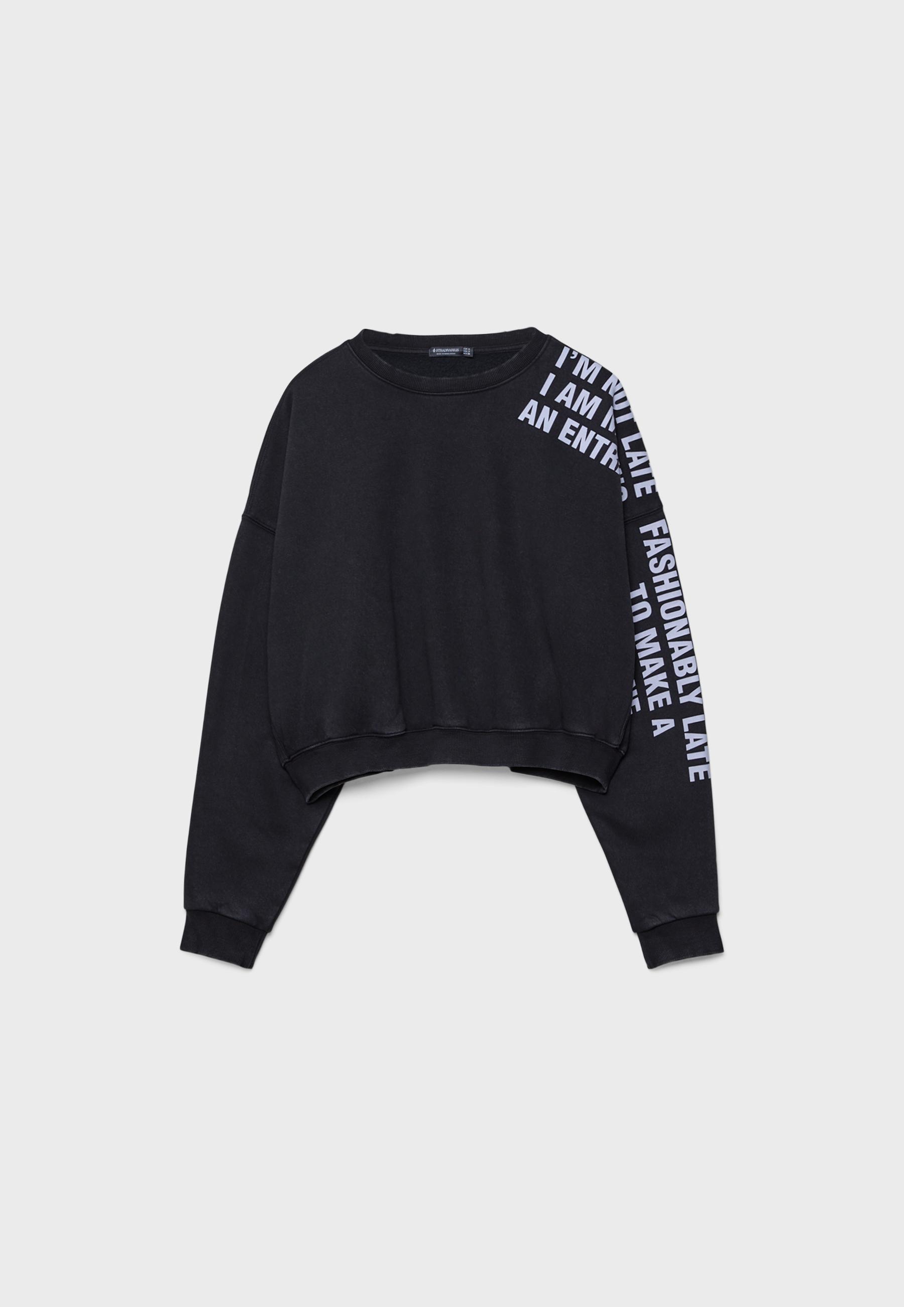 Soft touch acid wash sweatshirt — Dark grey